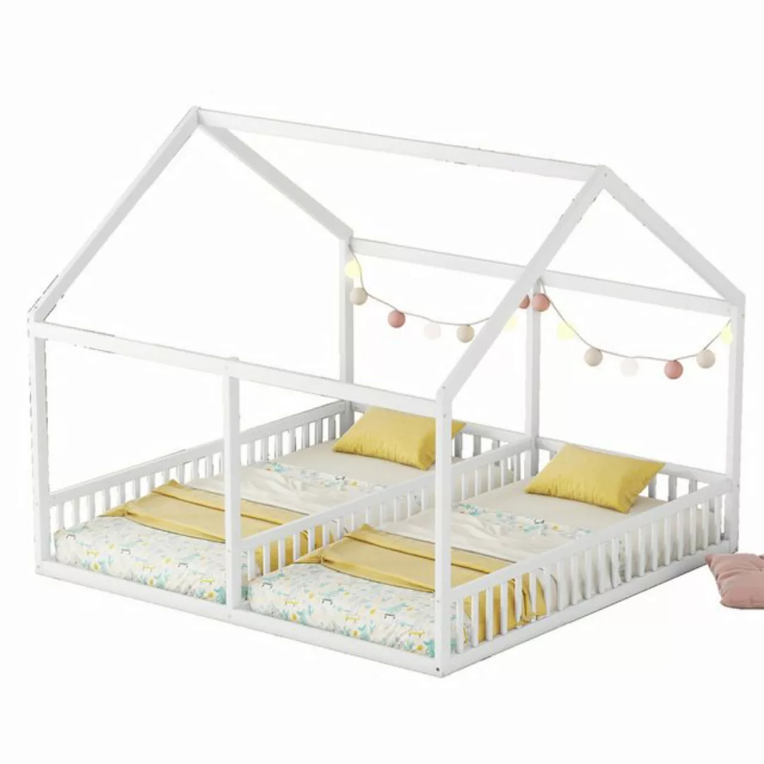 KoDise Kinderbett Bettrahme 90 x 200 Holzbett 2-in-1-Betten Hausbett Kinder günstig online kaufen