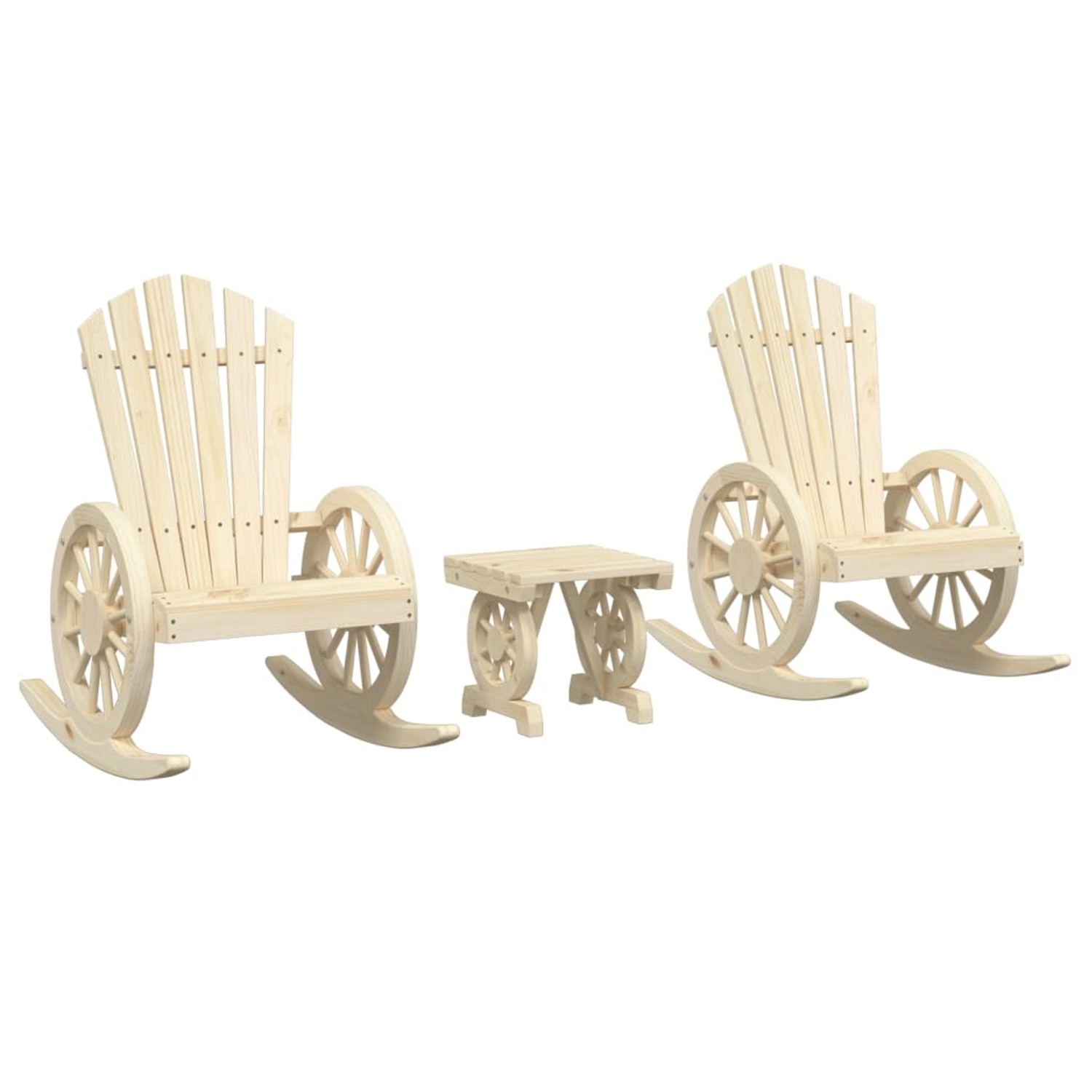 vidaXL 3-Tlg Garten-Lounge-Set Massivholz Tanne 3207123 günstig online kaufen