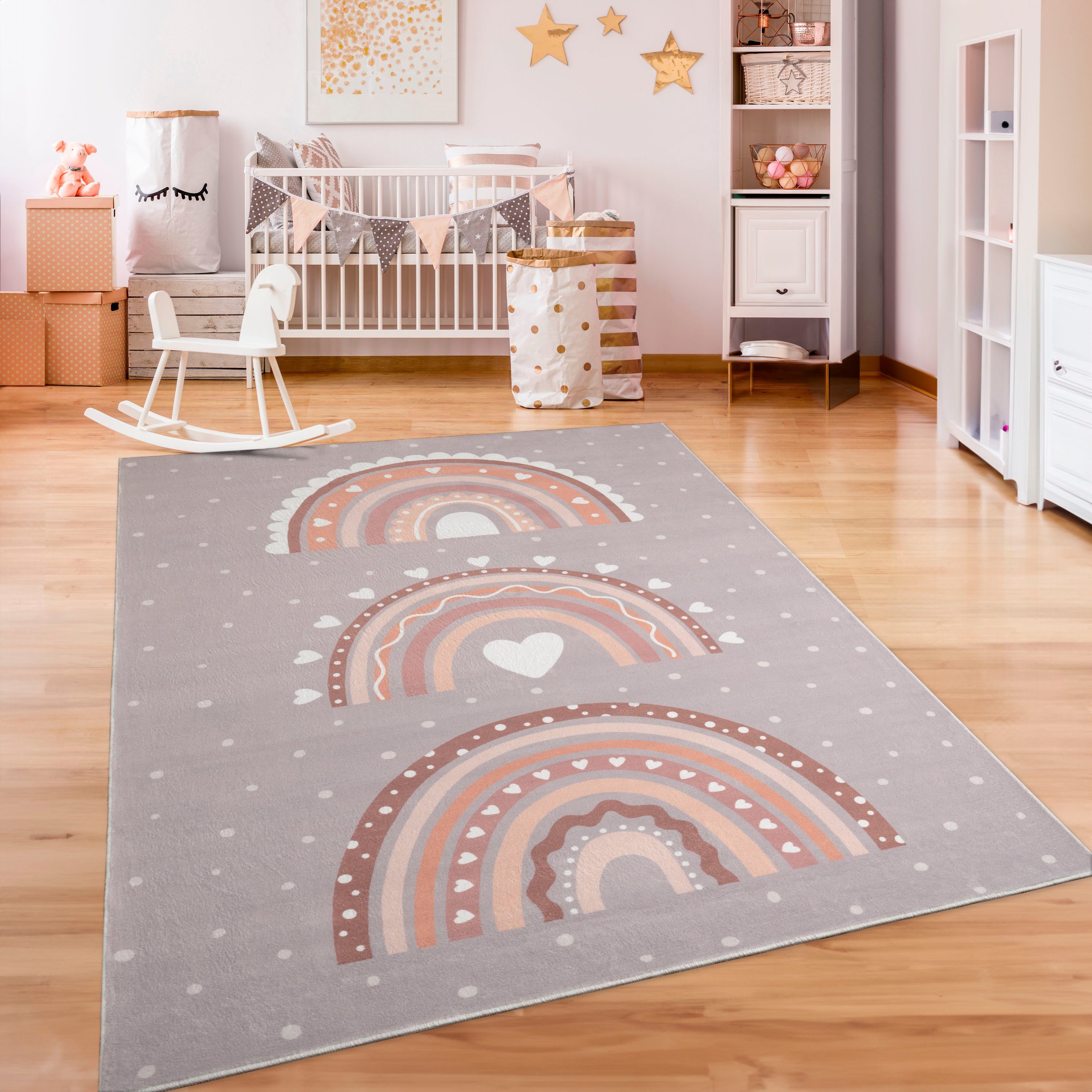 Paco Home Kinderteppich »Eliz 392«, rechteckig, 12 mm Höhe, Kurzflor, Spiel günstig online kaufen