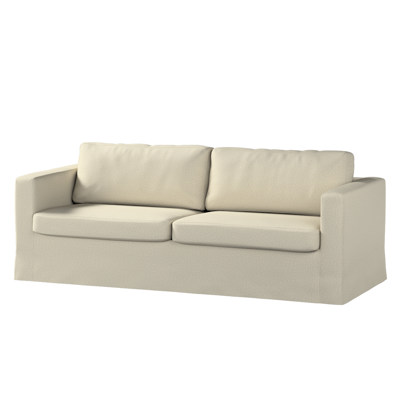 Bezug für Karlstad 3-Sitzer Sofa nicht ausklappbar, lang, beige-grau, Bezug günstig online kaufen