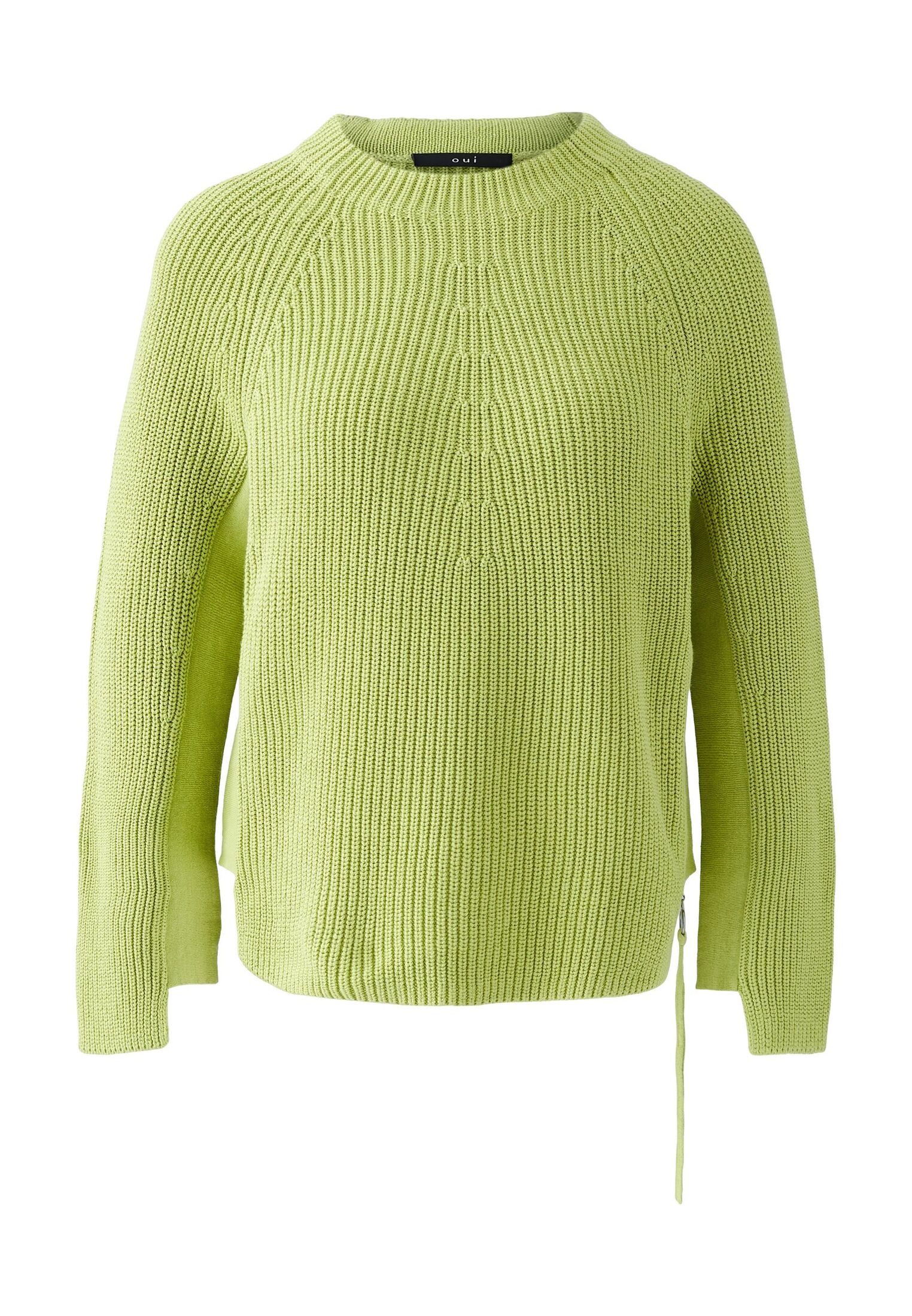 Oui Rundhalspullover RUBI Pullover mit Reßverschuss günstig online kaufen