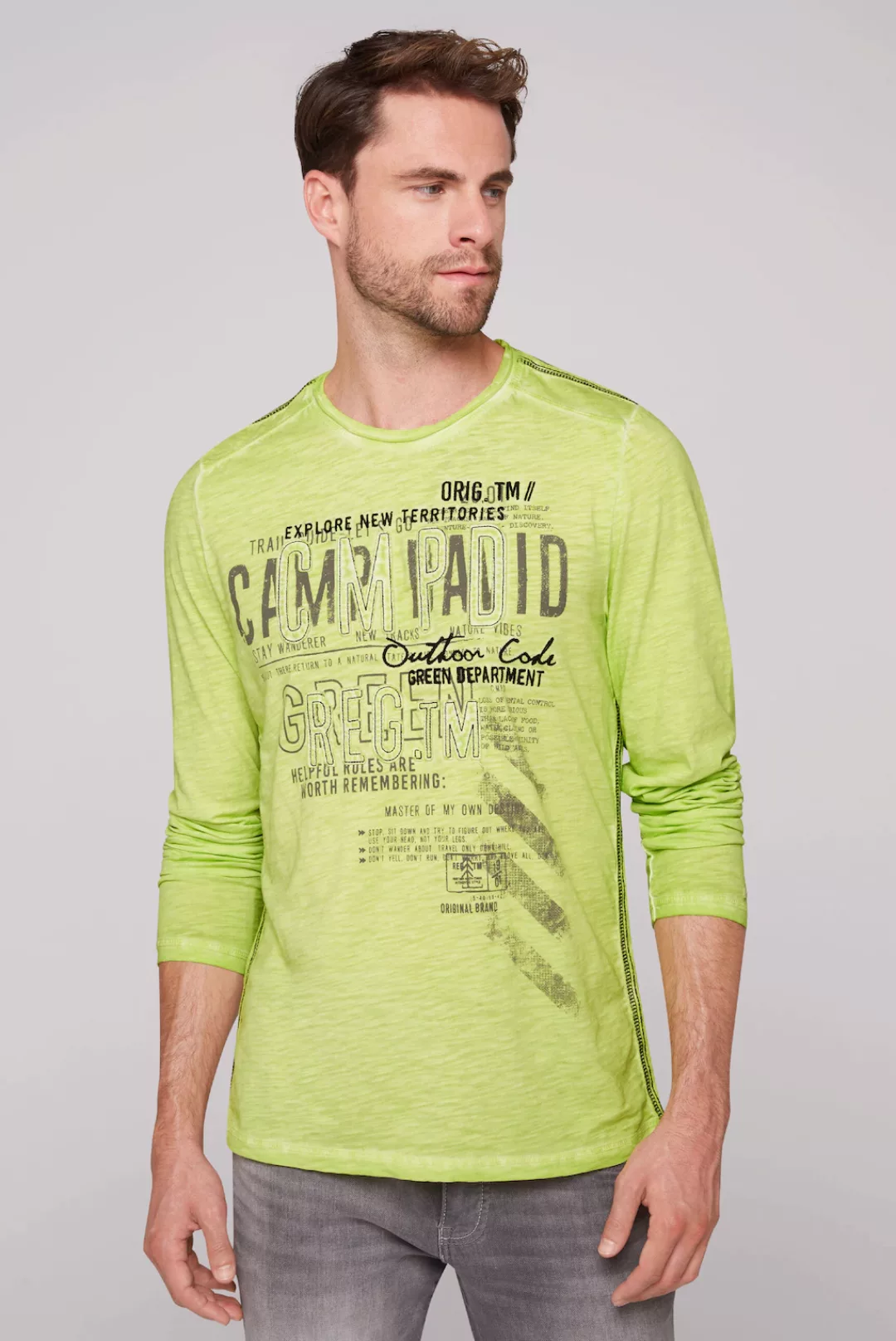 CAMP DAVID Langarmshirt, aus Bio-Baumwolle günstig online kaufen