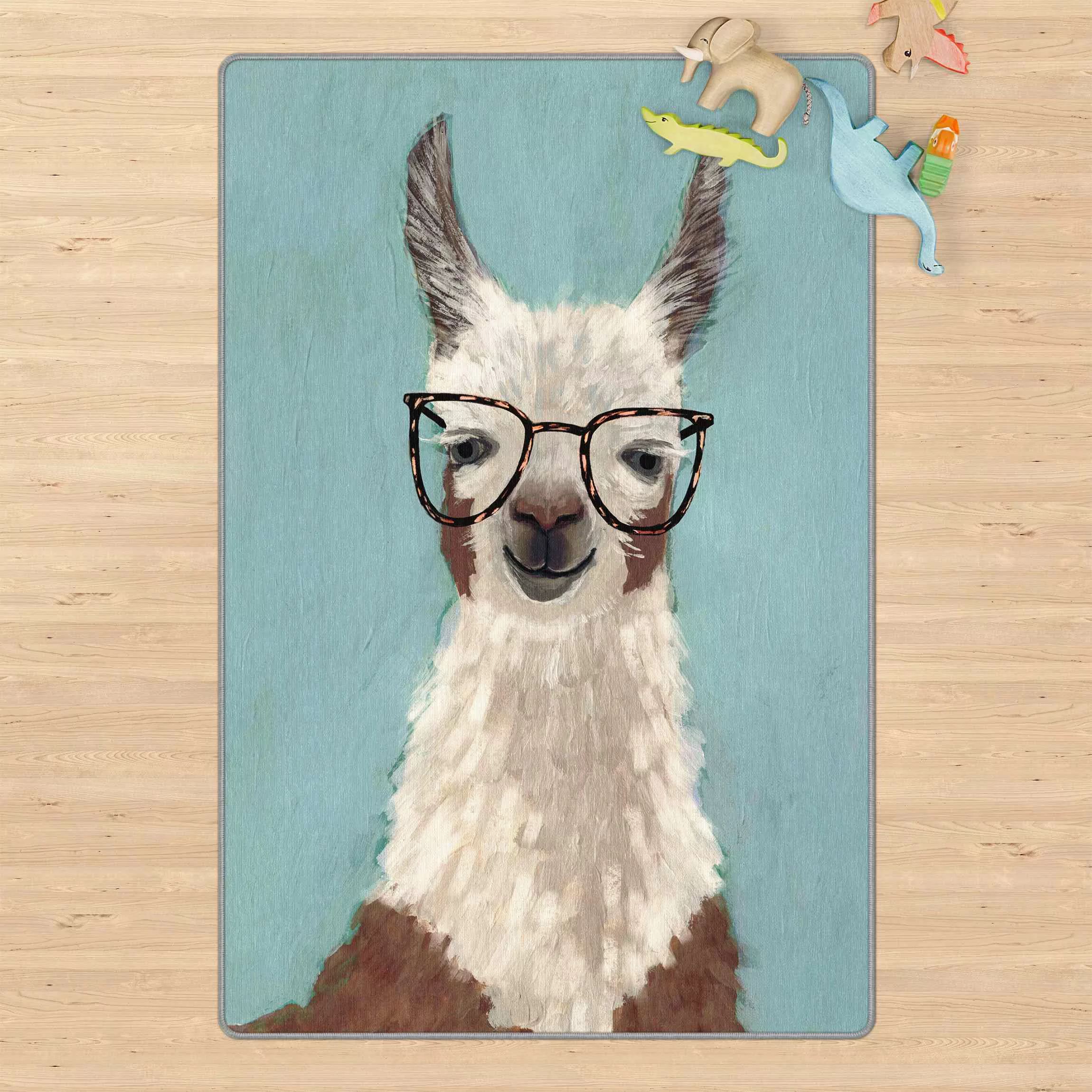 Teppich Lama mit Brille II günstig online kaufen