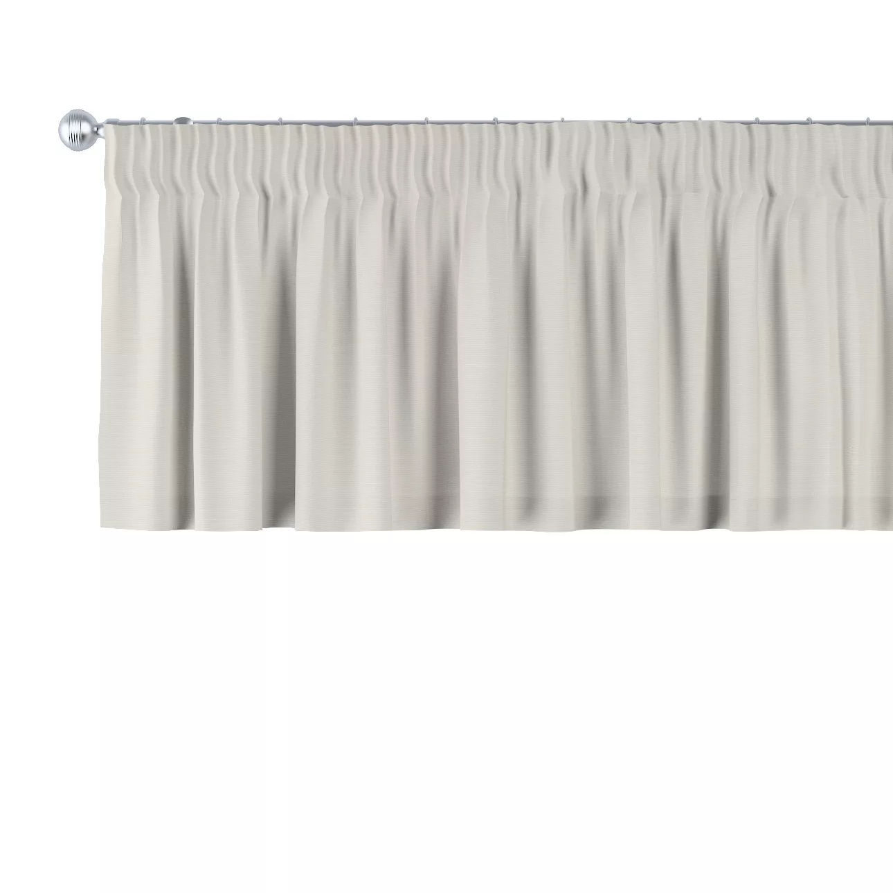 Kurzgardine mit Kräuselband, hellgrau , 260 x 40 cm, Cotton Panama (702-45) günstig online kaufen
