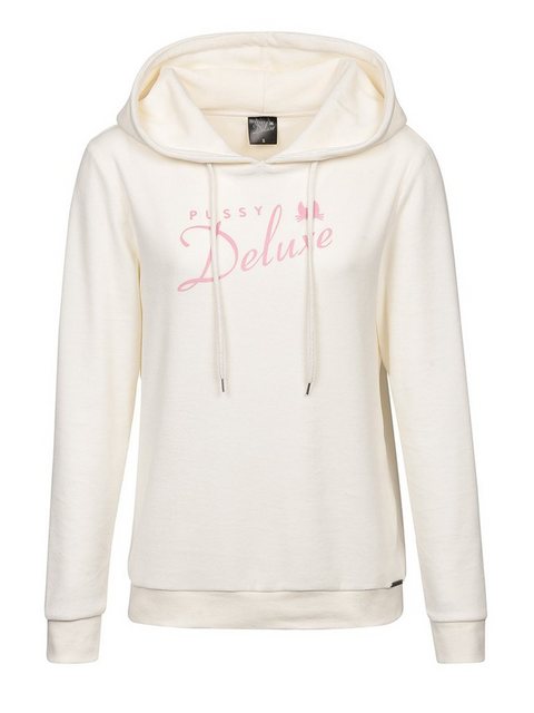 Pussy Deluxe Classic Fluffy Damen Kapuzenpullover creme günstig online kaufen