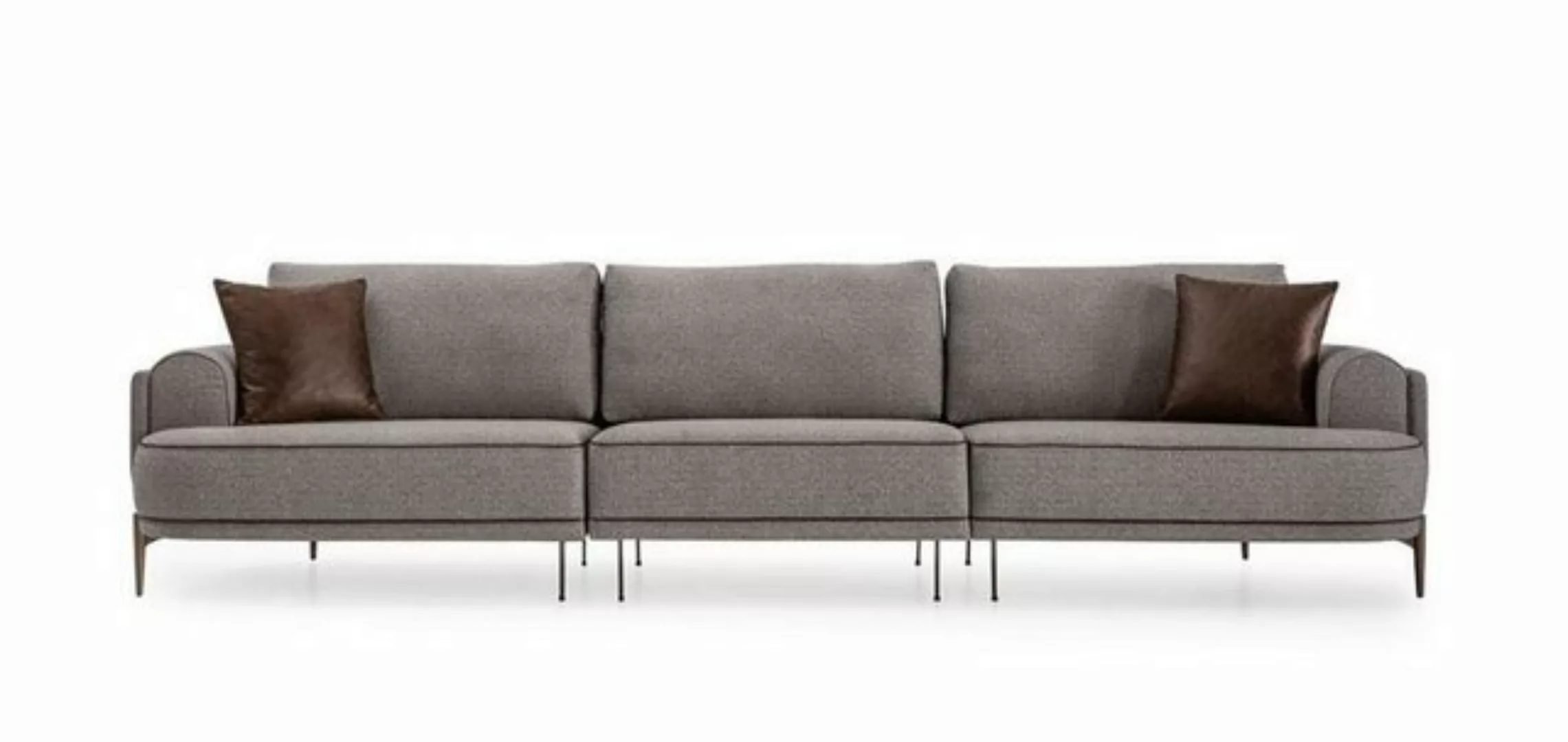JVmoebel 3-Sitzer Dreisitzer Sofa 3 Sitzer Stoffsofa Sofas Modern Grau Stof günstig online kaufen
