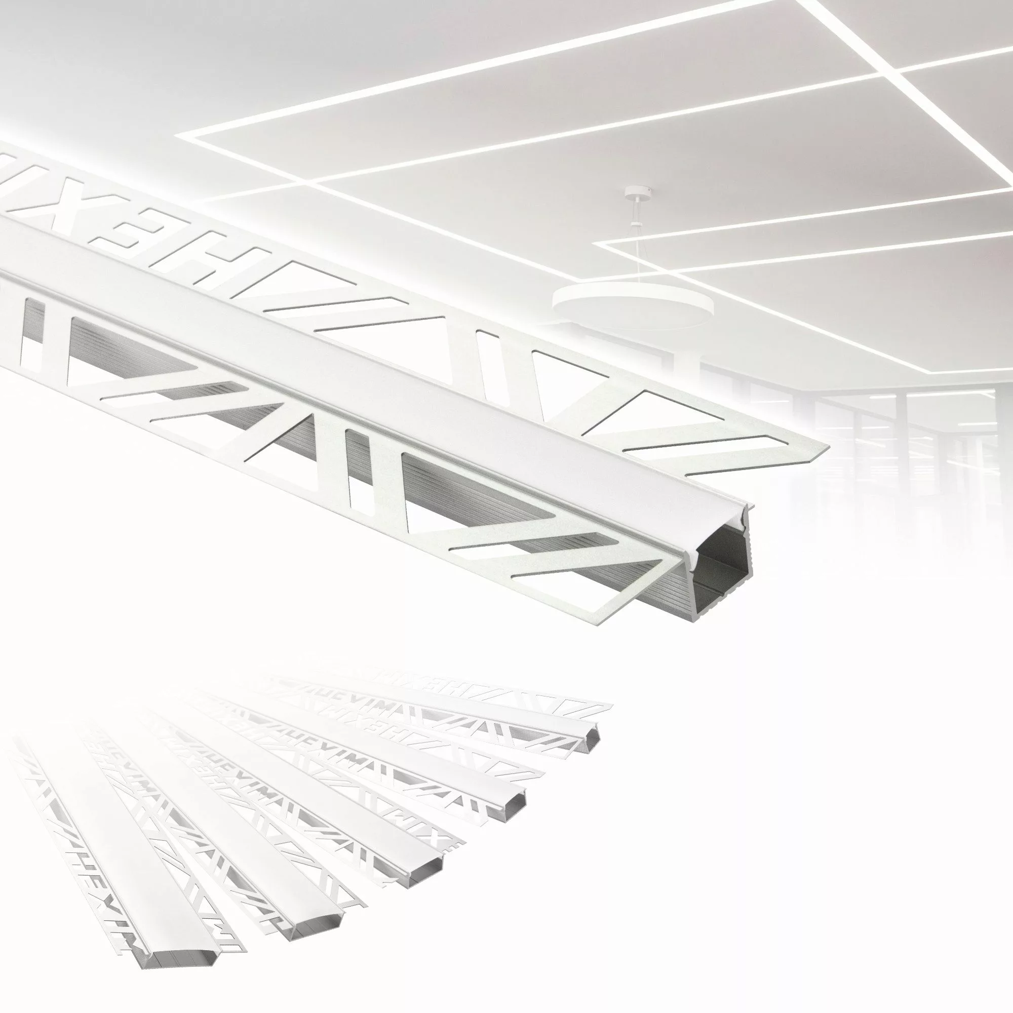 Hexim LED-Stripe-Profil 2m Trockenbauprofil Alu LED günstig online kaufen