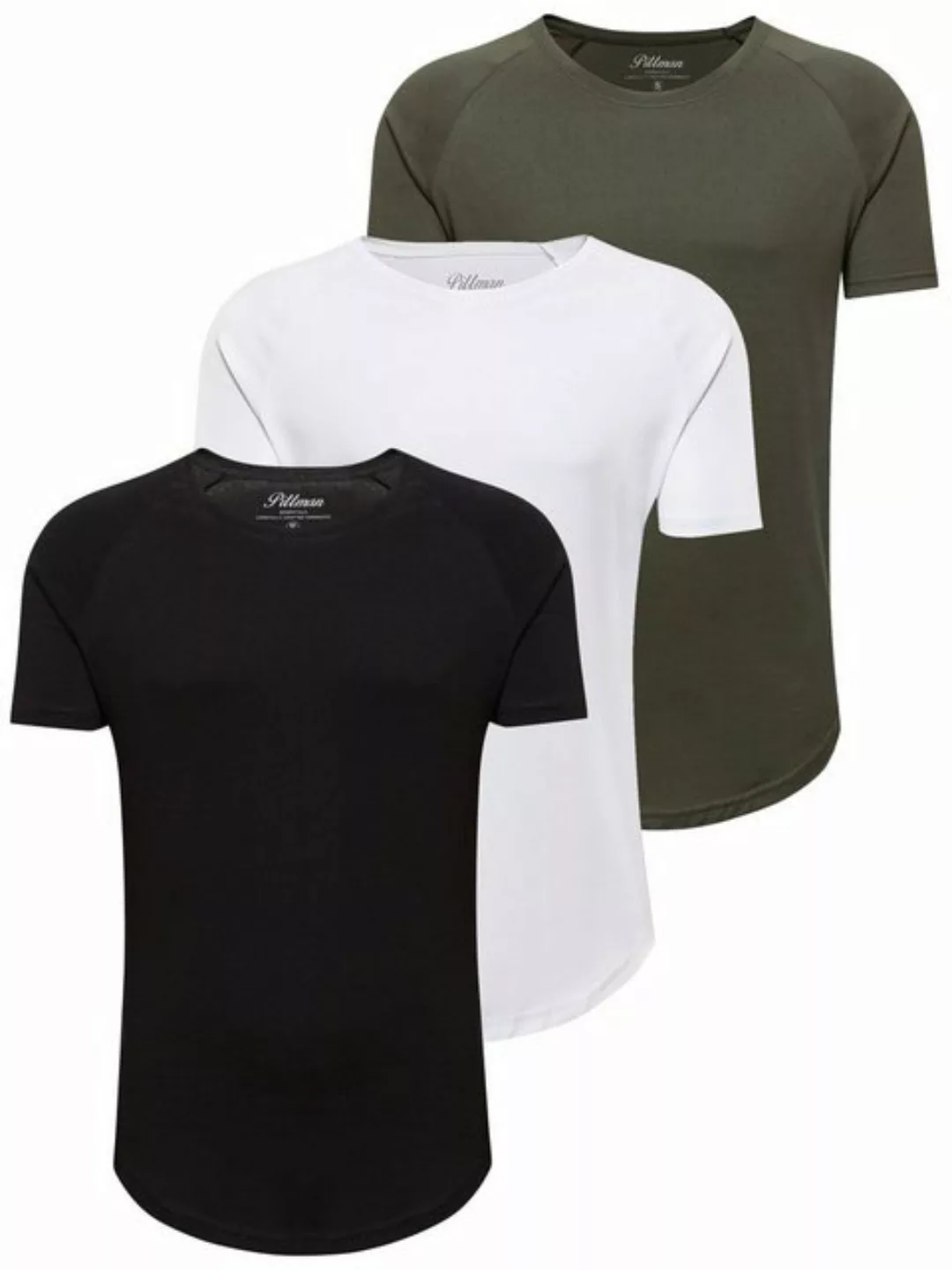 Pittman T-Shirt 3-Pack Herren T-Shirt Finn (Set, 3er-Pack) Oversize Rundhal günstig online kaufen