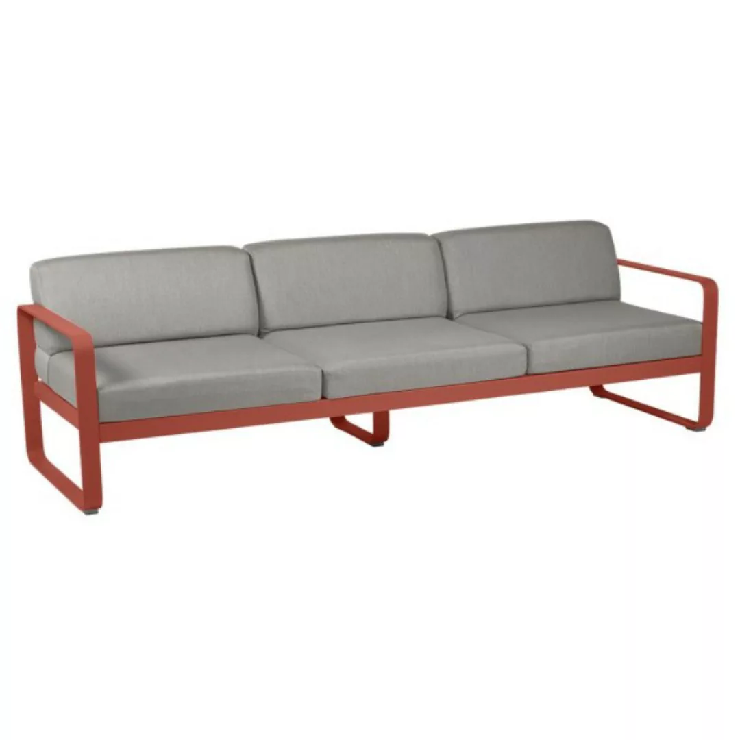 Bellevie 3-Sitzer Lounge-Sofa 20 Ockerrot B8 Taupegrau günstig online kaufen