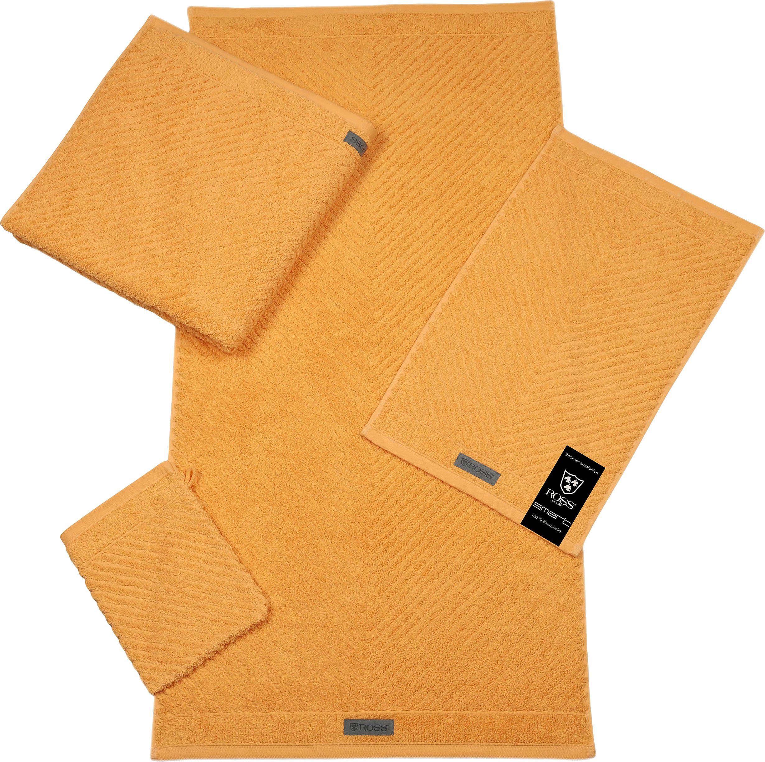 ROSS Gästehandtuch Smart, Frottier (6-St), Uni-Rippe günstig online kaufen