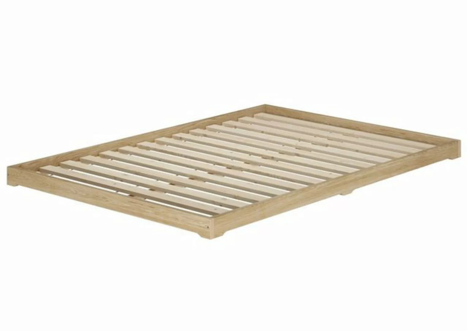 ERST-HOLZ Stapelbett Futonbett Massivholz niedrig Esche geölt 140x200 günstig online kaufen