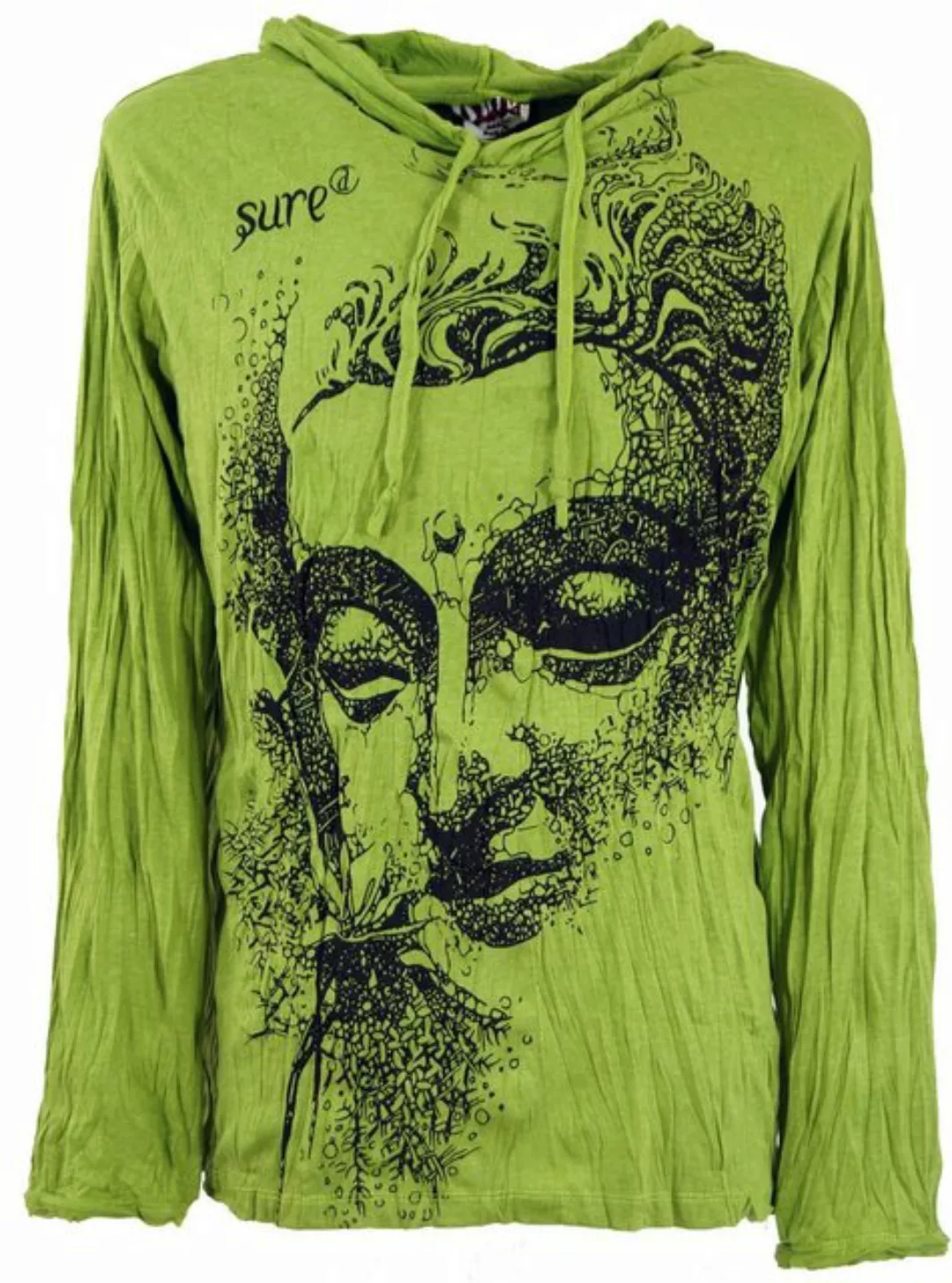Guru-Shop T-Shirt Sure Langarmshirt, Kapuzenshirt Dreaming Buddha.. Goa Sty günstig online kaufen