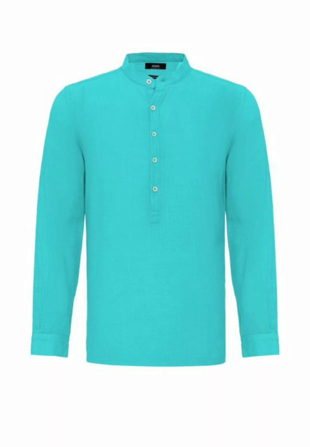 Antioch Blusenshirt Mandarin Collar Long Sleeve Shirt günstig online kaufen