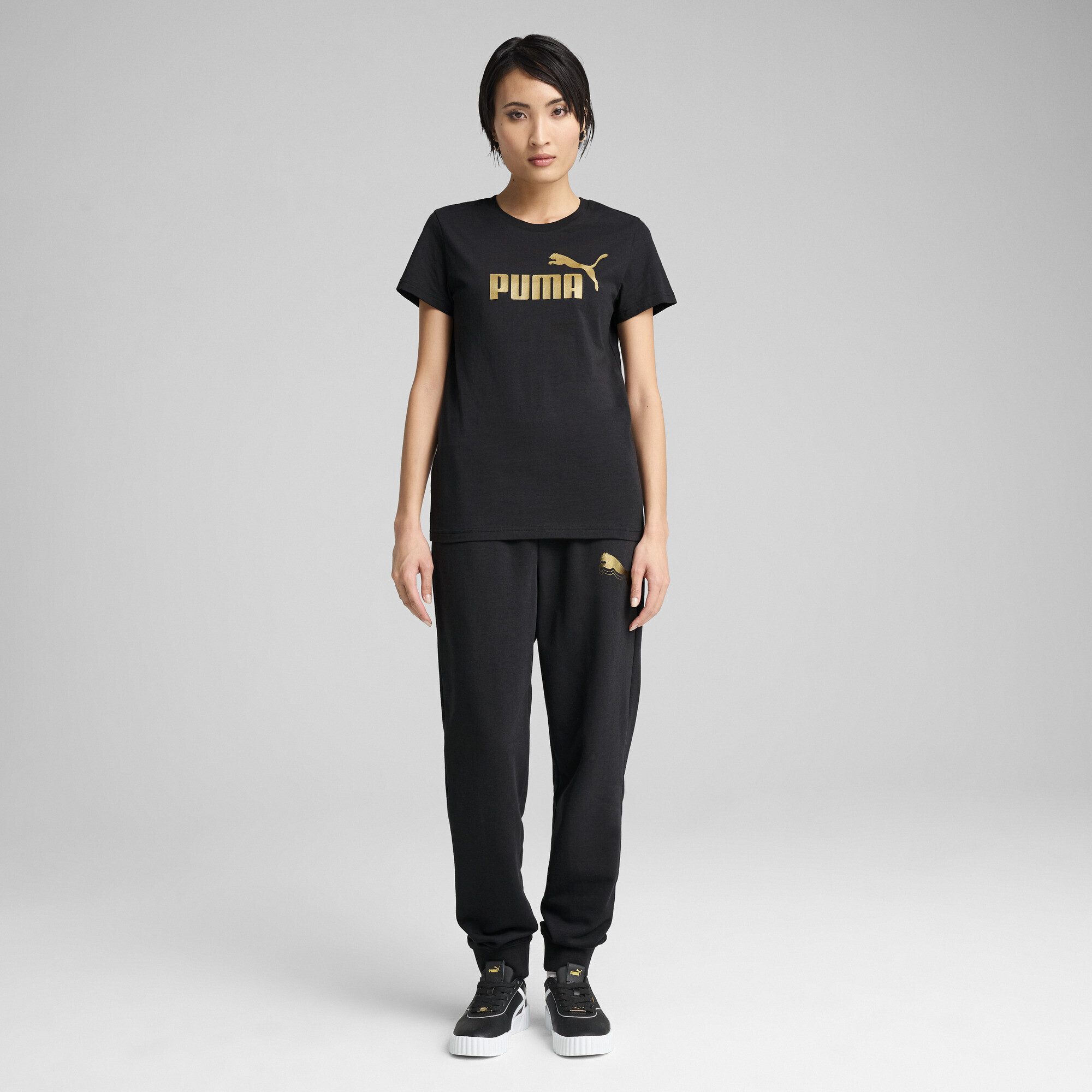PUMA T-Shirt "ESS METALLIC No. 1 Logo T-Shirt Damen" günstig online kaufen