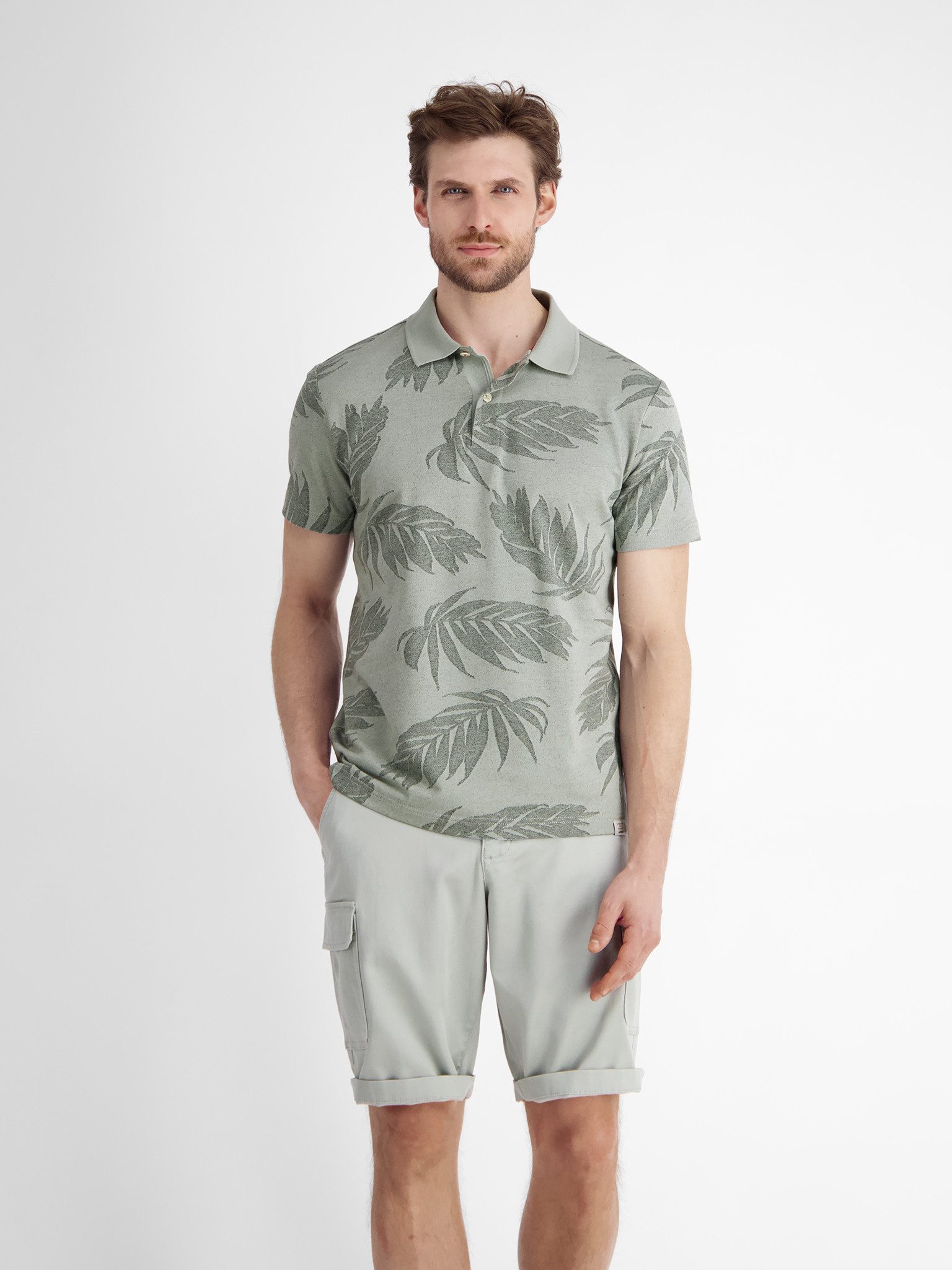 LERROS Poloshirt "LERROS Jacquard Poloshirt für Herren" günstig online kaufen