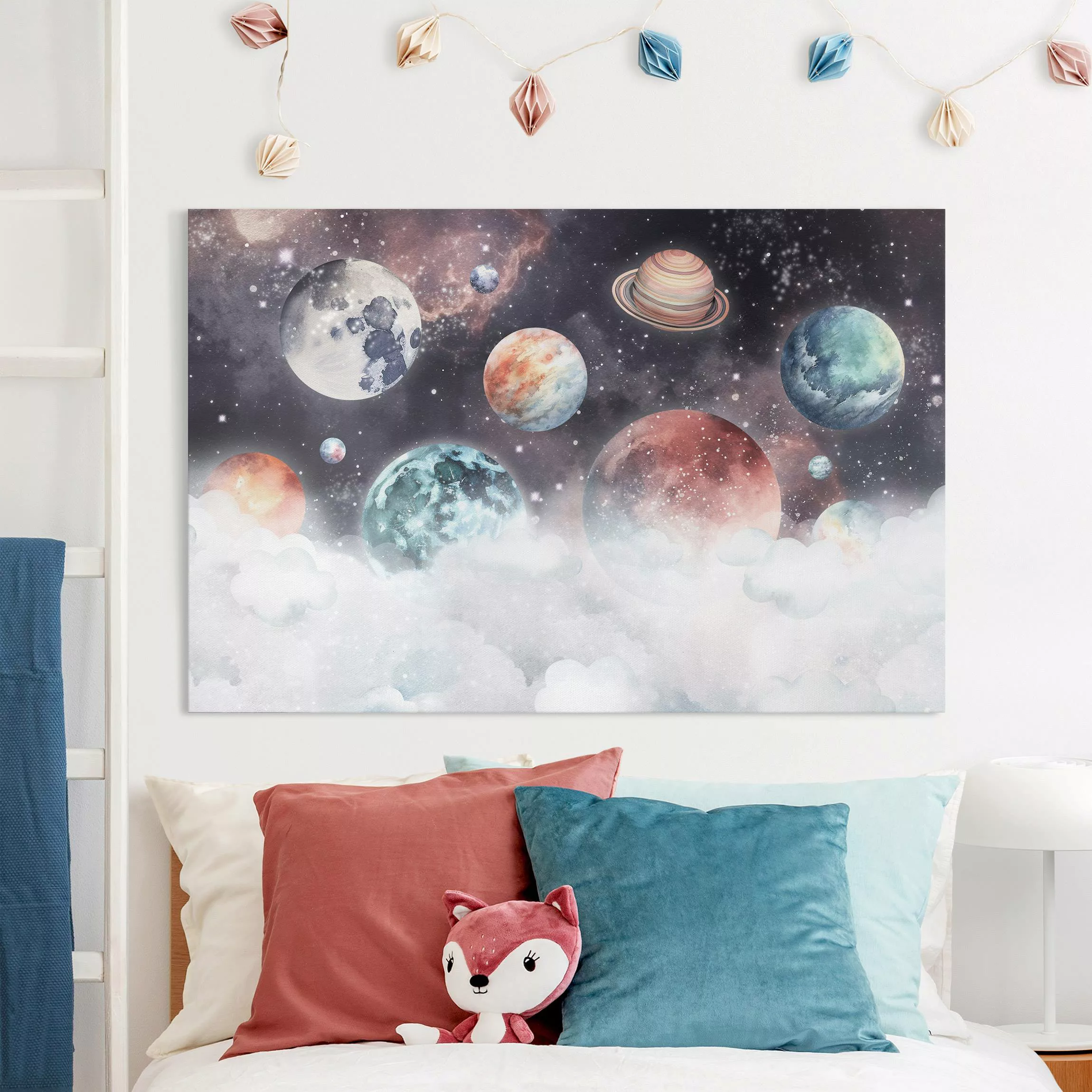 Leinwandbild Universum umhüllt von Wolken günstig online kaufen