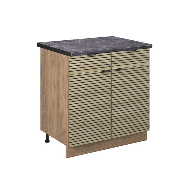 Vicco Unterschrank Fame-Line, Eiche Paneel/Goldkraft Eiche, 80 cm, AP Anthr günstig online kaufen