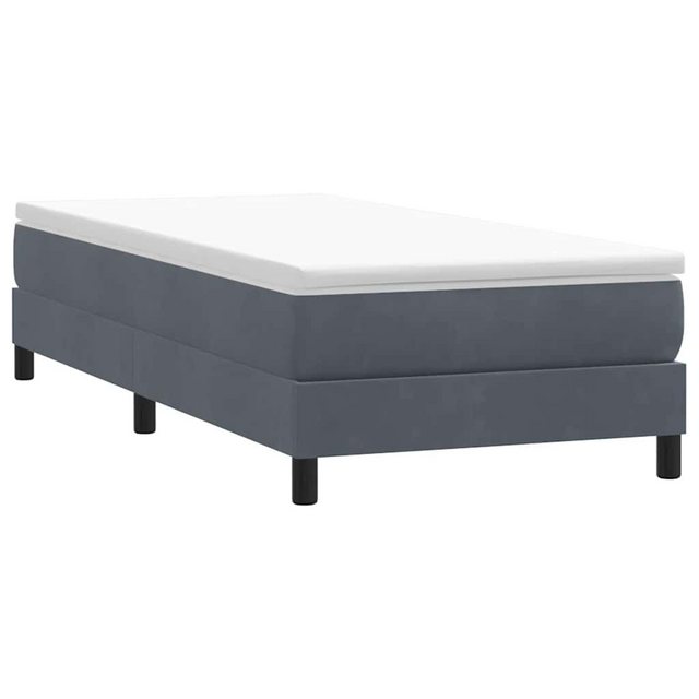 vidaXL Bett Boxspringbett ohne Matratze Dunkelgrau 90x220 cm Samt günstig online kaufen