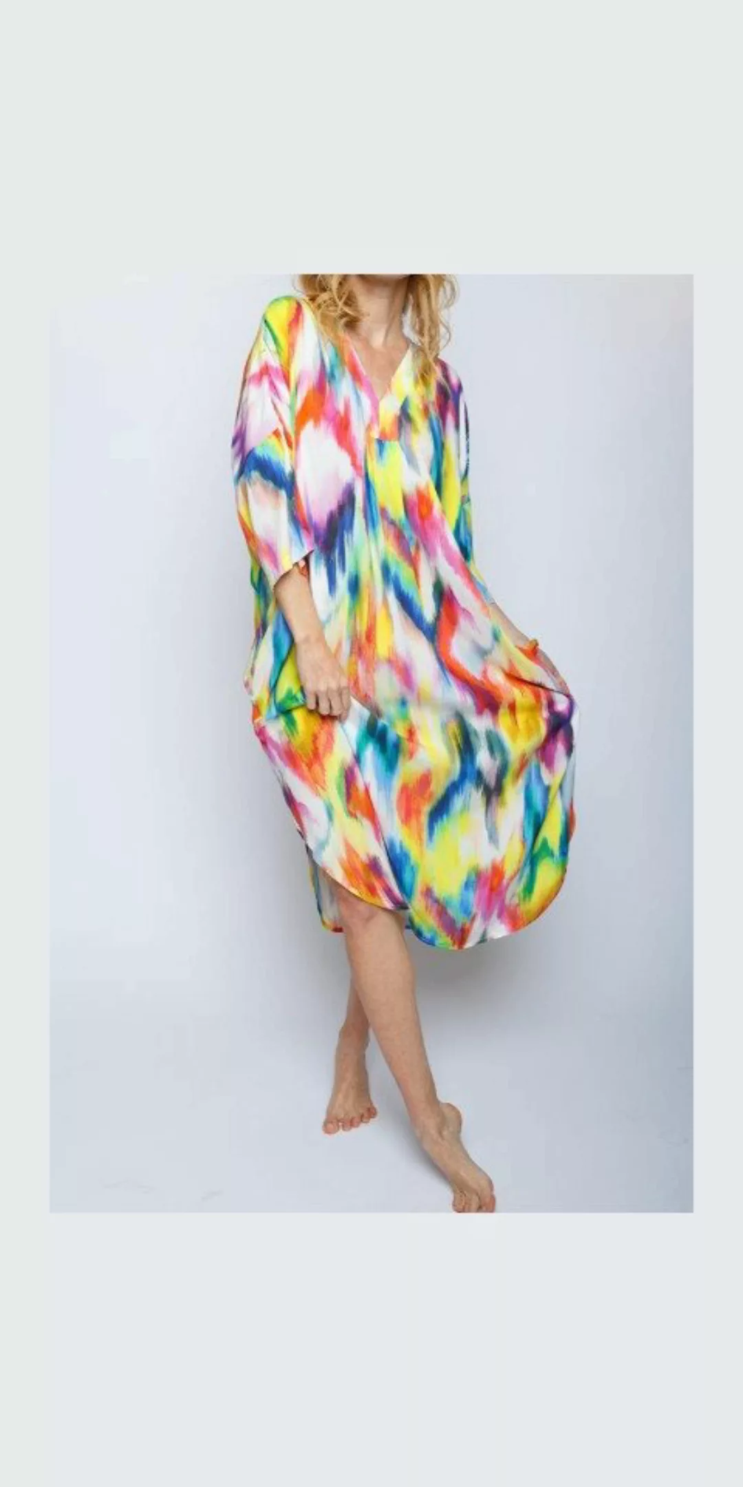 Emily Van Den Bergh Blusenkleid Kleid EMILY VAN DEN BERGH multi aquarel günstig online kaufen