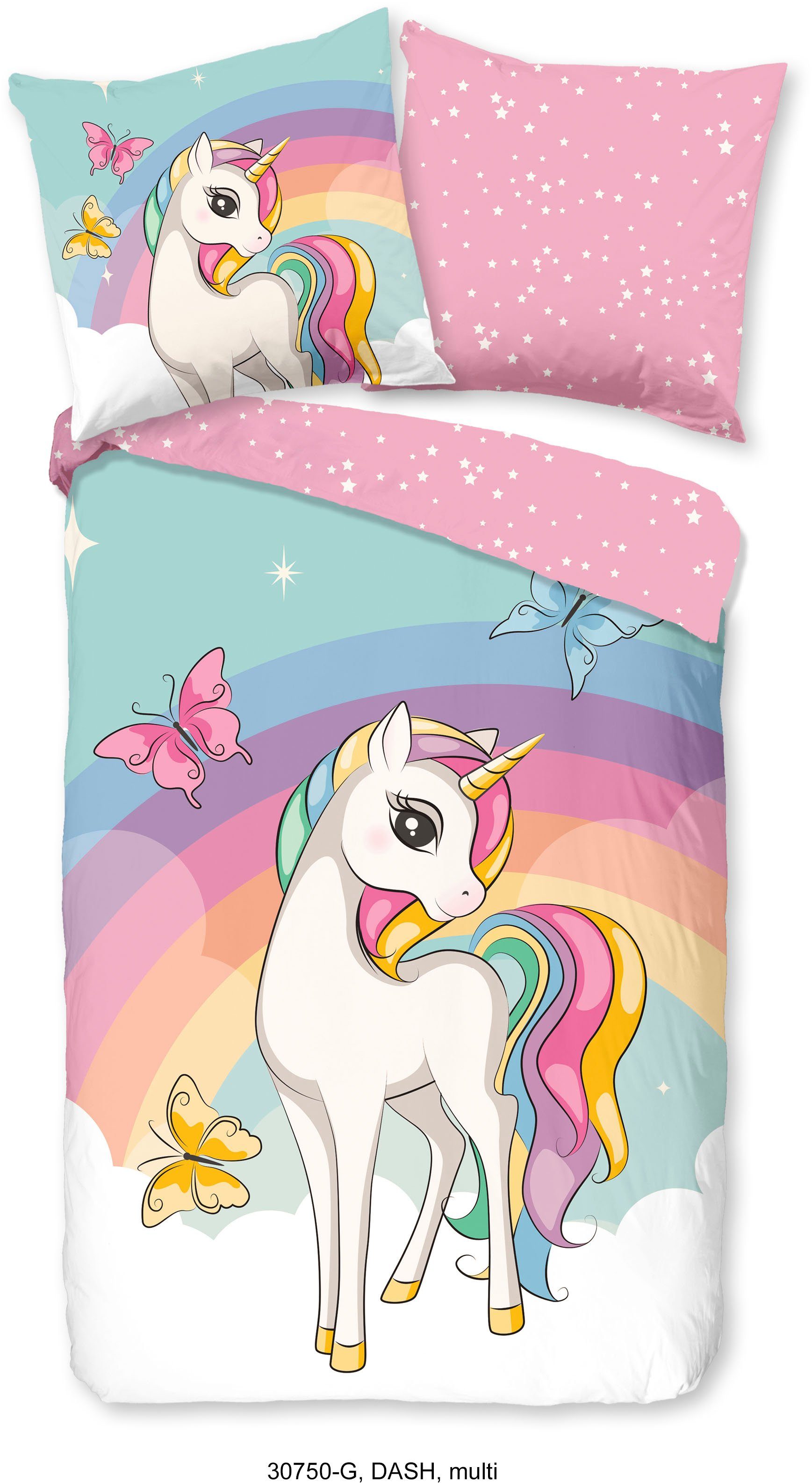 good morning Kinderbettwäsche »Dash«, Baumwolle, 135x200, Reißverschluss, W günstig online kaufen