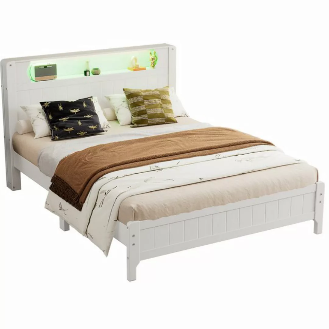 MODFU Stauraumbett Doppelbett Funktionsbett Kinderbett Gästebett Holzbett ( günstig online kaufen