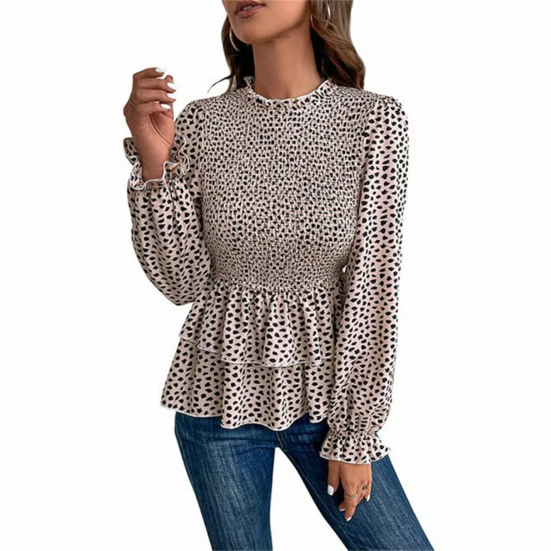 AFAZ New Trading UG One-Shoulder-Top Bedrucktes modisches Hemd mit Puffärme günstig online kaufen