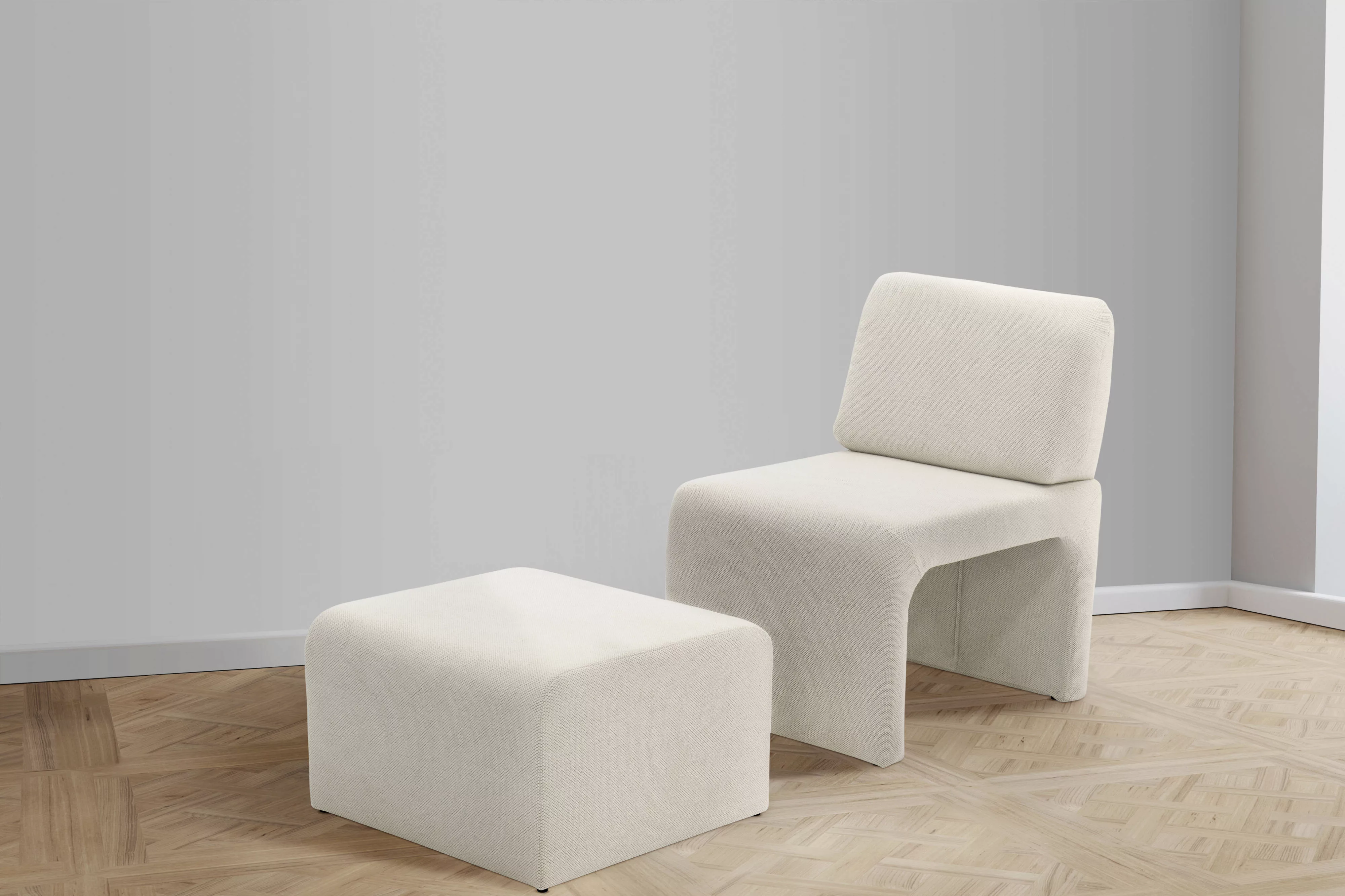 DOMO collection Sessel »mit Hocker 700017 ideal für kleine Räume, platzspar günstig online kaufen