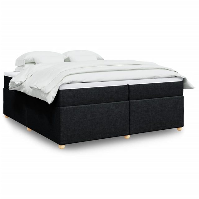 vidaXL Boxspringbett, Boxspringbett mit Matratze Schwarz 200x200 cm Stoff günstig online kaufen