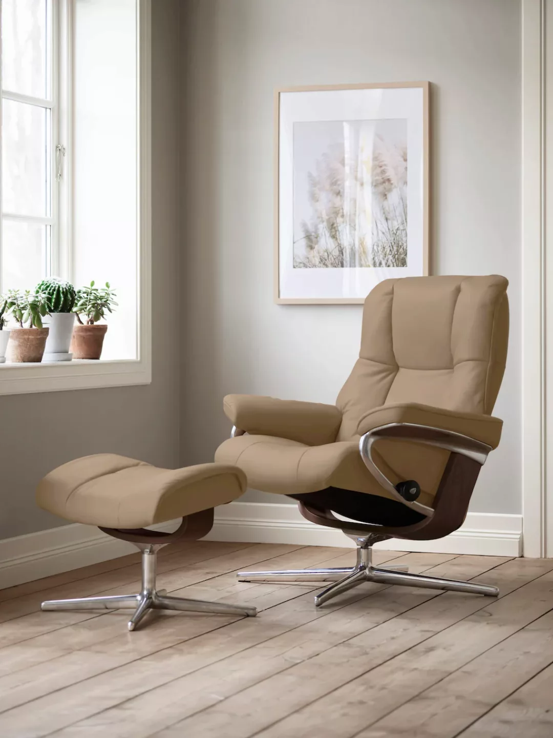 Stressless Fußhocker "Mayfair", mit Cross Base, Größe S, M & L, Holzakzent günstig online kaufen