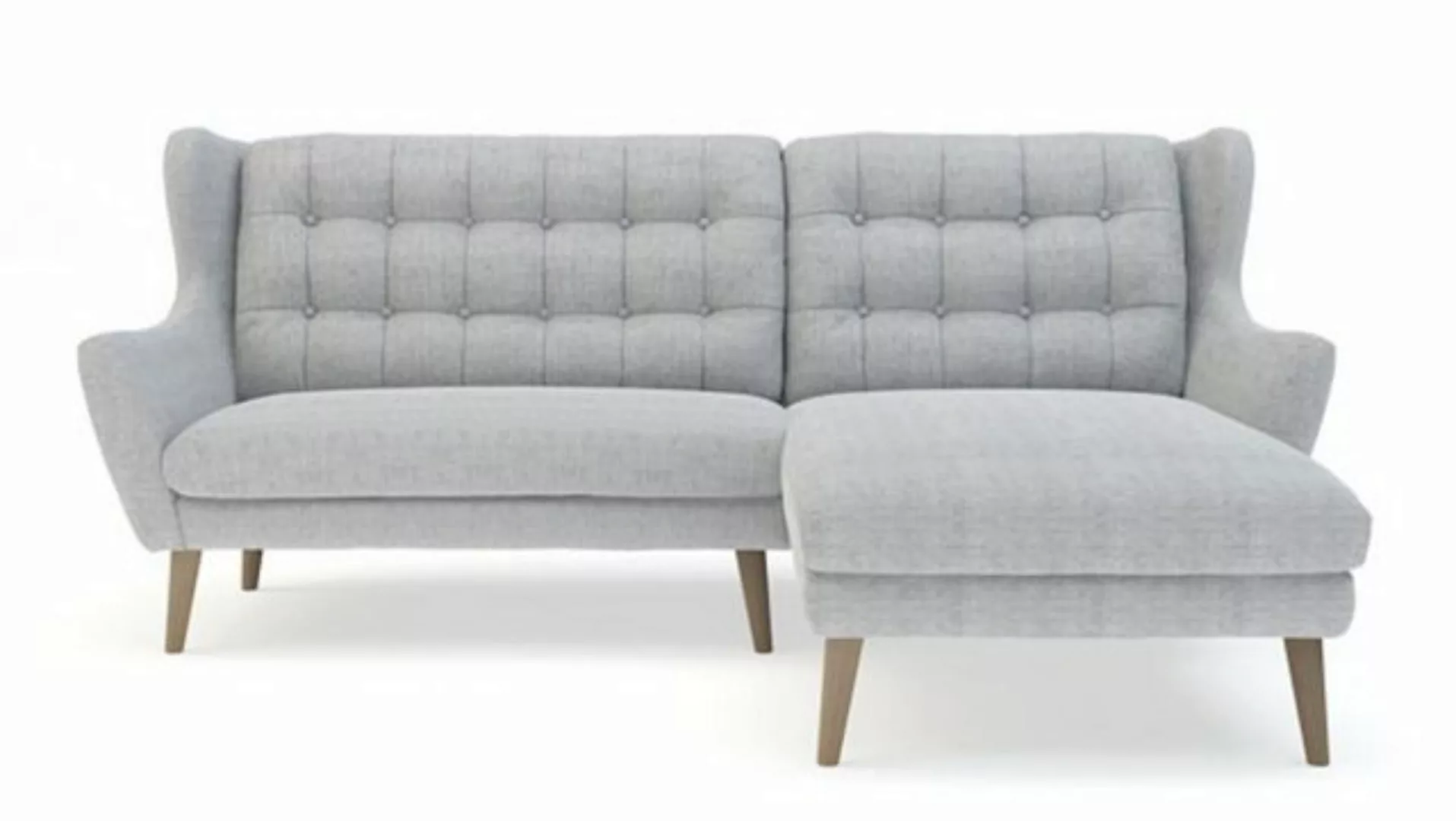 Feldmann-Wohnen Ecksofa Hanoi, 1 Teile, 250x173x107cm hellgrau Recamiere re günstig online kaufen