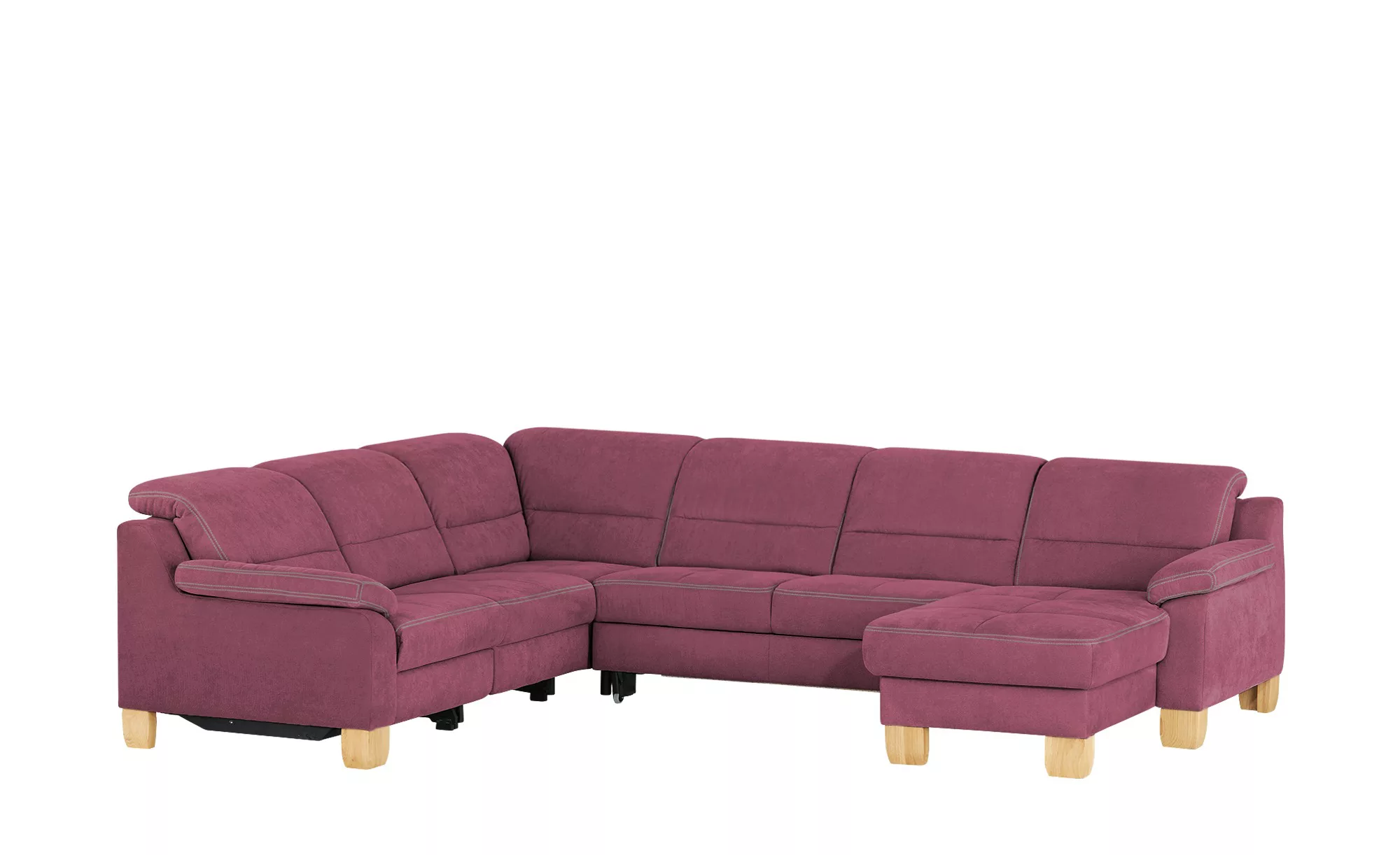 meinSofa Wohnlandschaft aus Mikrofaser Hanna ¦ rot ¦ Maße (cm): B: 322 H: 8 günstig online kaufen