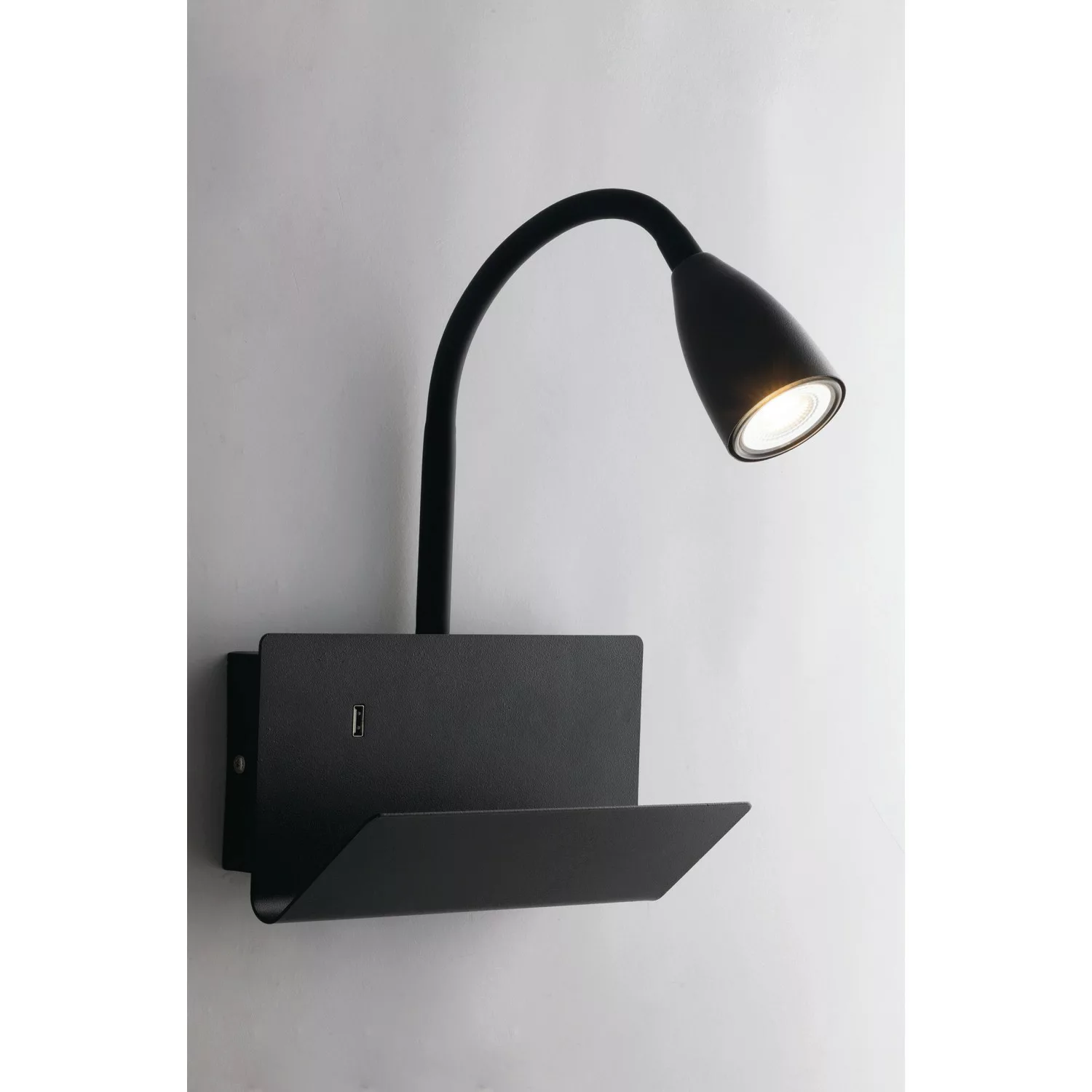 Luce Design Wandleuchte Gulp 1-falmmig Schwarz 27 cm x 23 cm x 49 cm günstig online kaufen