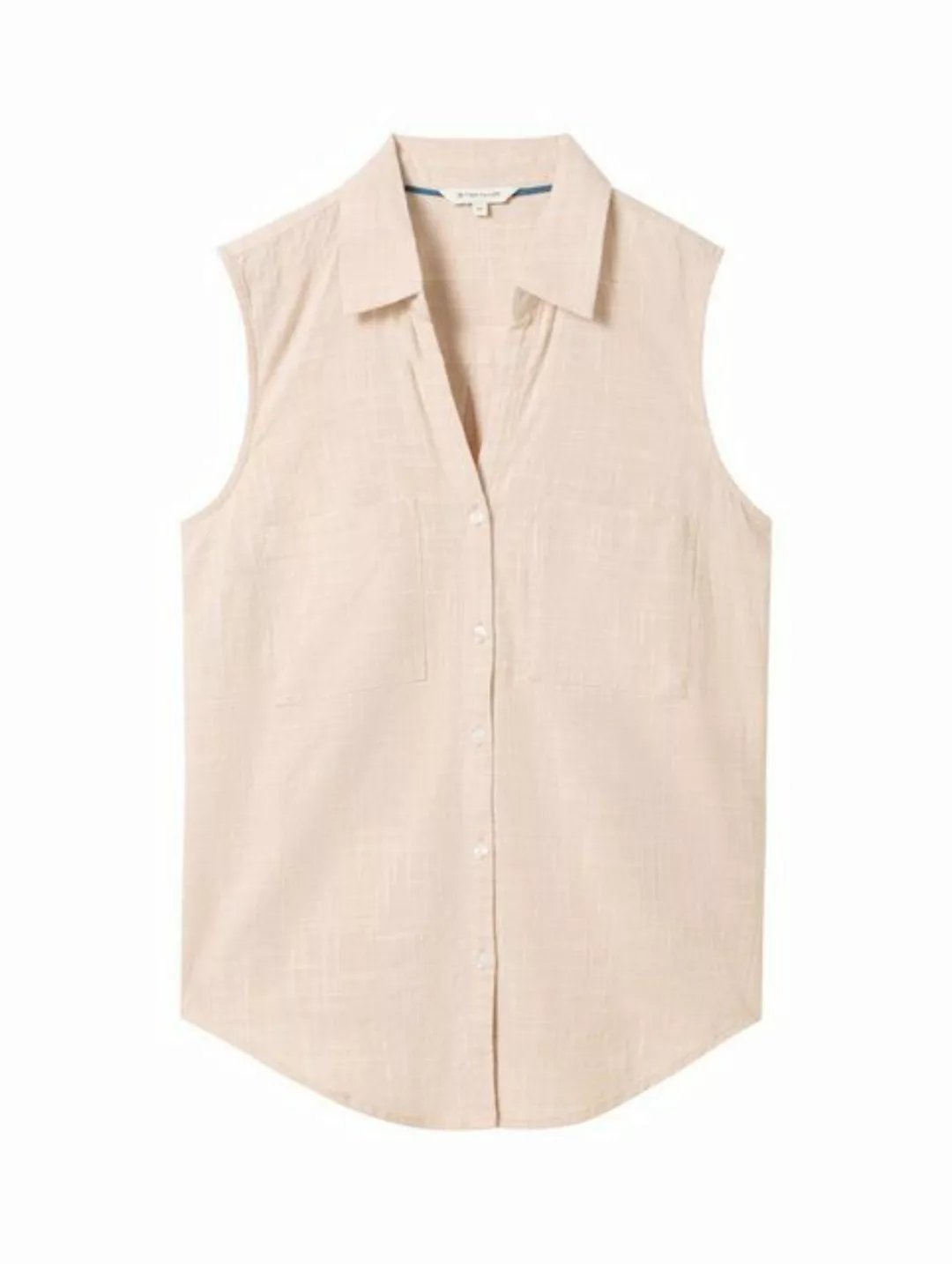TOM TAILOR Blusenshirt slub structure blouse top, summer beige günstig online kaufen