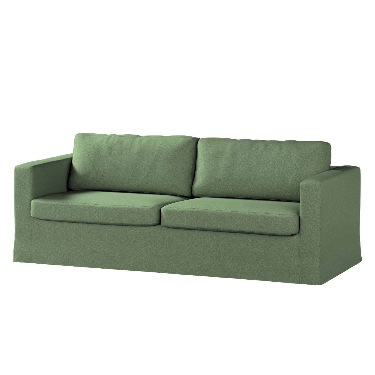 Bezug für Karlstad 3-Sitzer Sofa nicht ausklappbar, lang, grün, Bezug für S günstig online kaufen