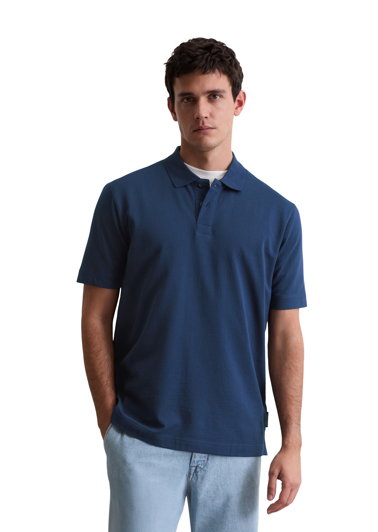 Marc OPolo Poloshirt "aus Bio-Baumwoll-Mix" günstig online kaufen