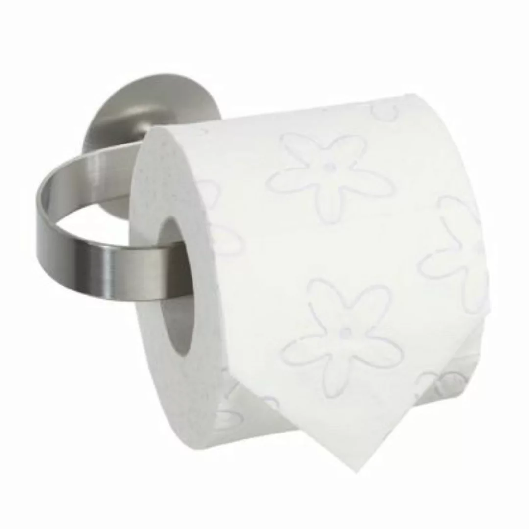 relaxdays Toilettenpapierhalter Edelstahl silber günstig online kaufen