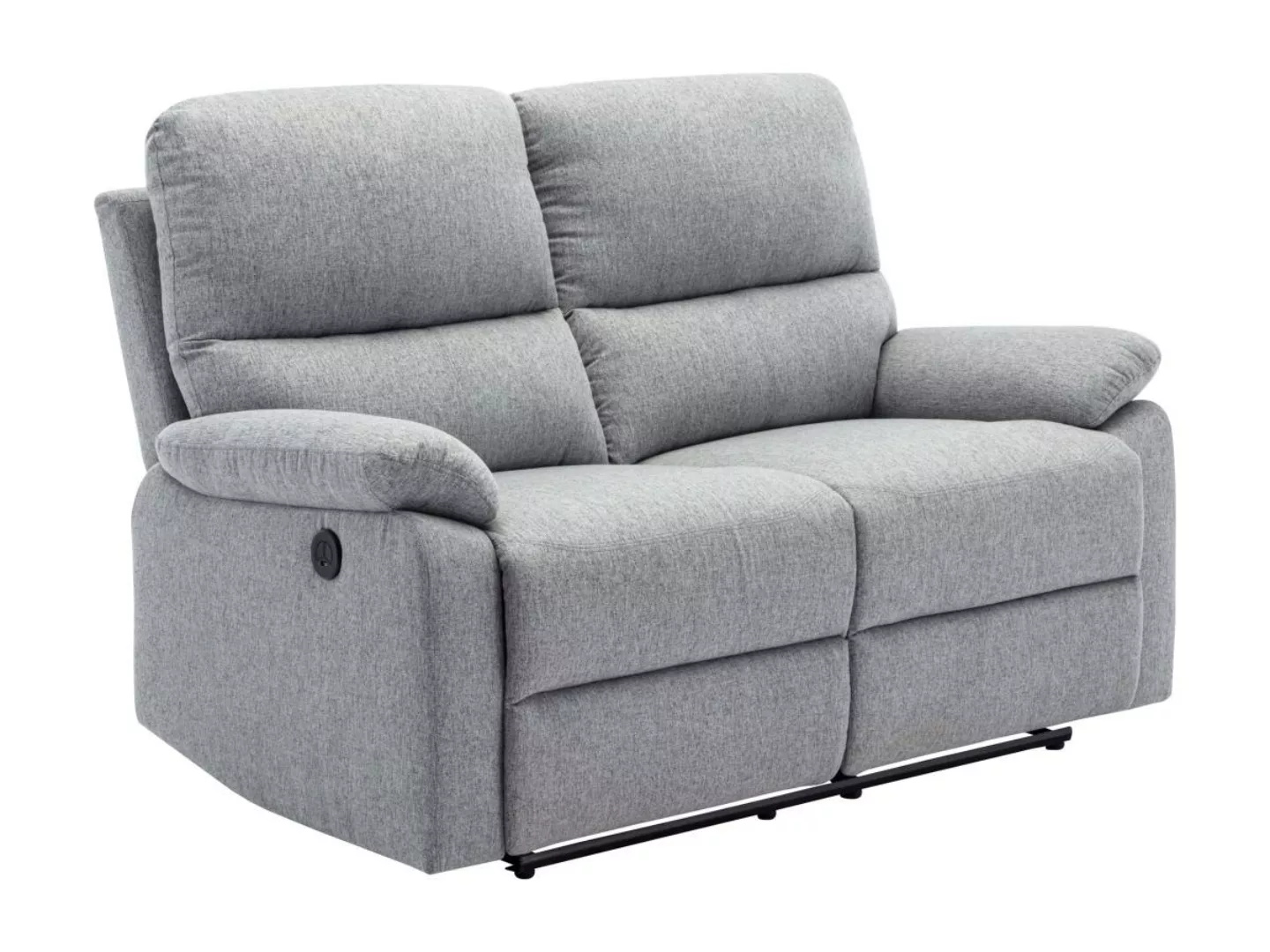 Relaxsofa elektrisch 2-Sitzer - Stoff - hellgrau - LUNANO günstig online kaufen