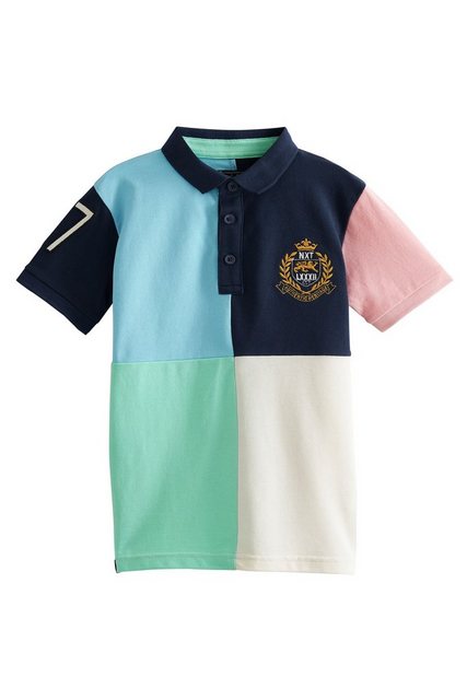 Next Poloshirt Kurzärmeliges Polo-Shirt mit Blockfarben (1-tlg) günstig online kaufen