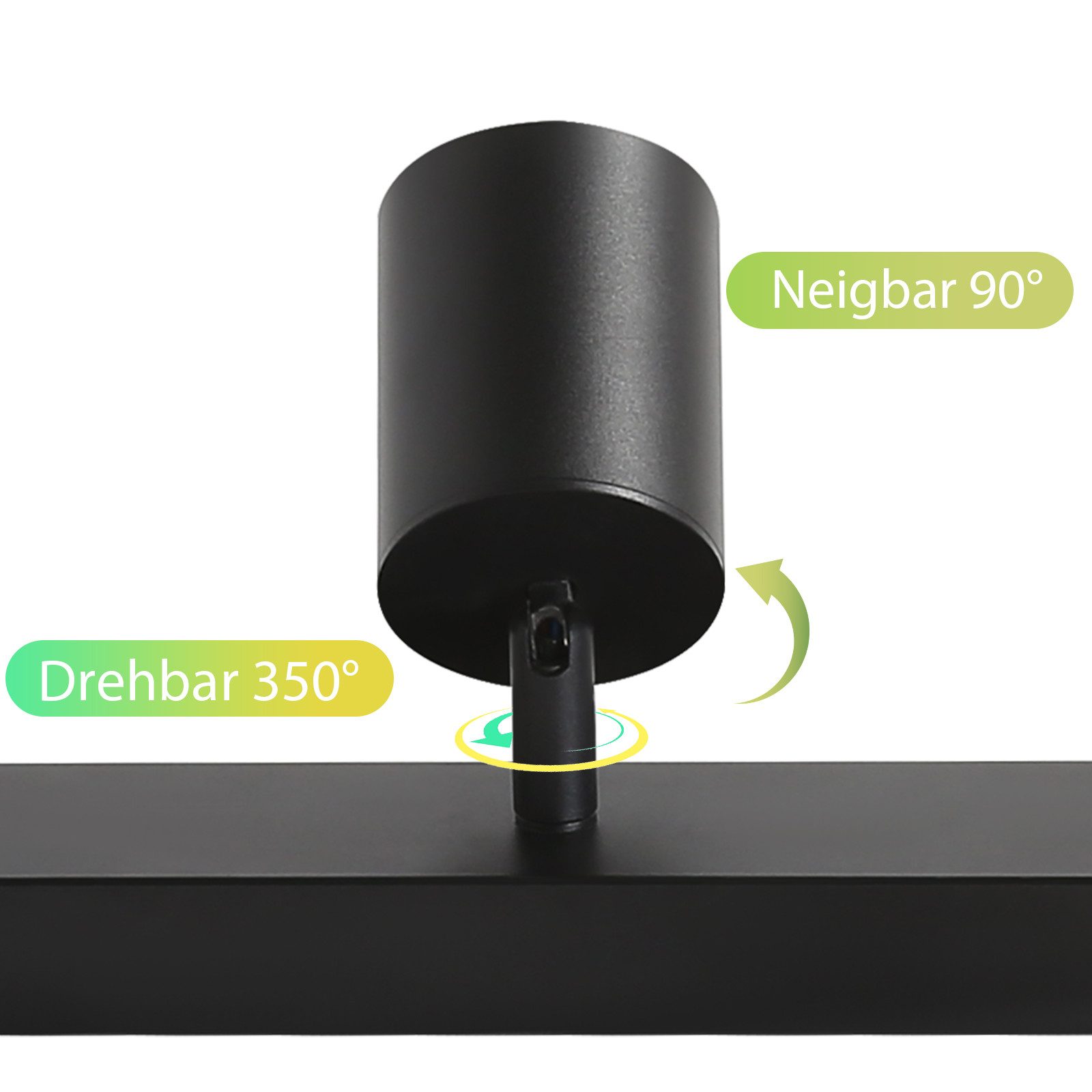 ZMH LED Deckenstrahler Retro Deckenleuchte Weiß/Schwarz günstig online kaufen