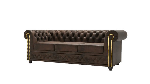 S-Style Möbel Chesterfield-Sofa Anton 3 sitzer Sofa mit Schlaffunktion mit günstig online kaufen