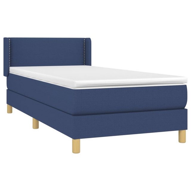 Vidaxl Boxspringbett Mit Matratze Blau 100x200 Cm Stoff günstig online kaufen