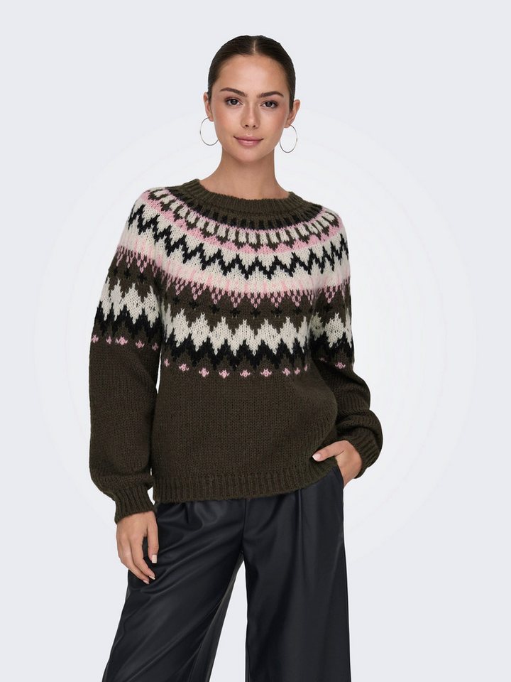 JDY Strickpullover JDYKINSLEY LIFE (1-tlg) Drapiert/gerafft günstig online kaufen