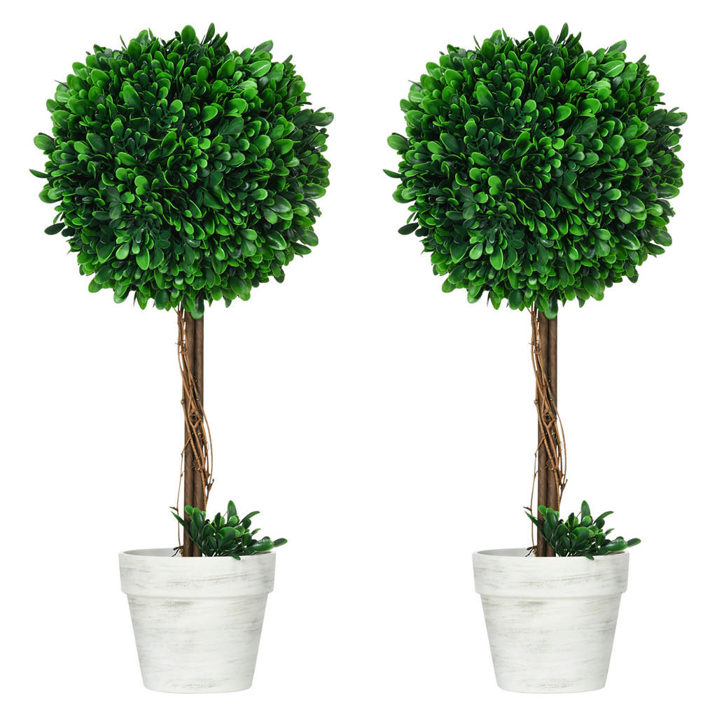 HOMCOM Kunstpflanze grün Polyethylen B/H/L: ca. 28x28x60 cm günstig online kaufen
