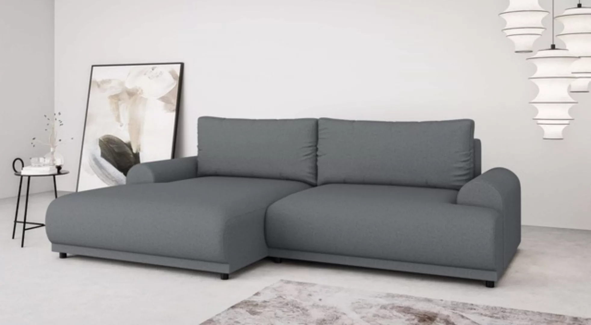 INOSIGN Ecksofa »Marsby, mit Bettfunktion und Bettkasten, Maße: B/H/T 242/6 günstig online kaufen