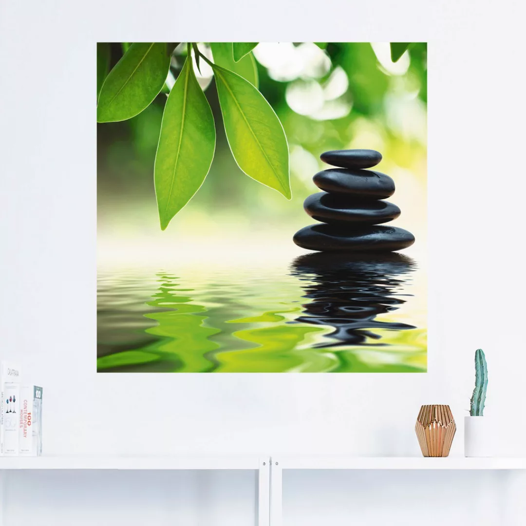 Artland Wandbild »Zen Steinpyramide auf Wasseroberfläche«, Zen, (1 St.), al günstig online kaufen