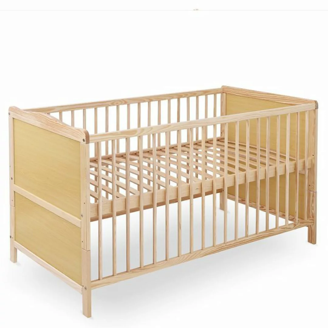 jonka Babybett Leni - Natur, Kinderbett 70 x 140 cm - umbaubar zu Juniorbet günstig online kaufen