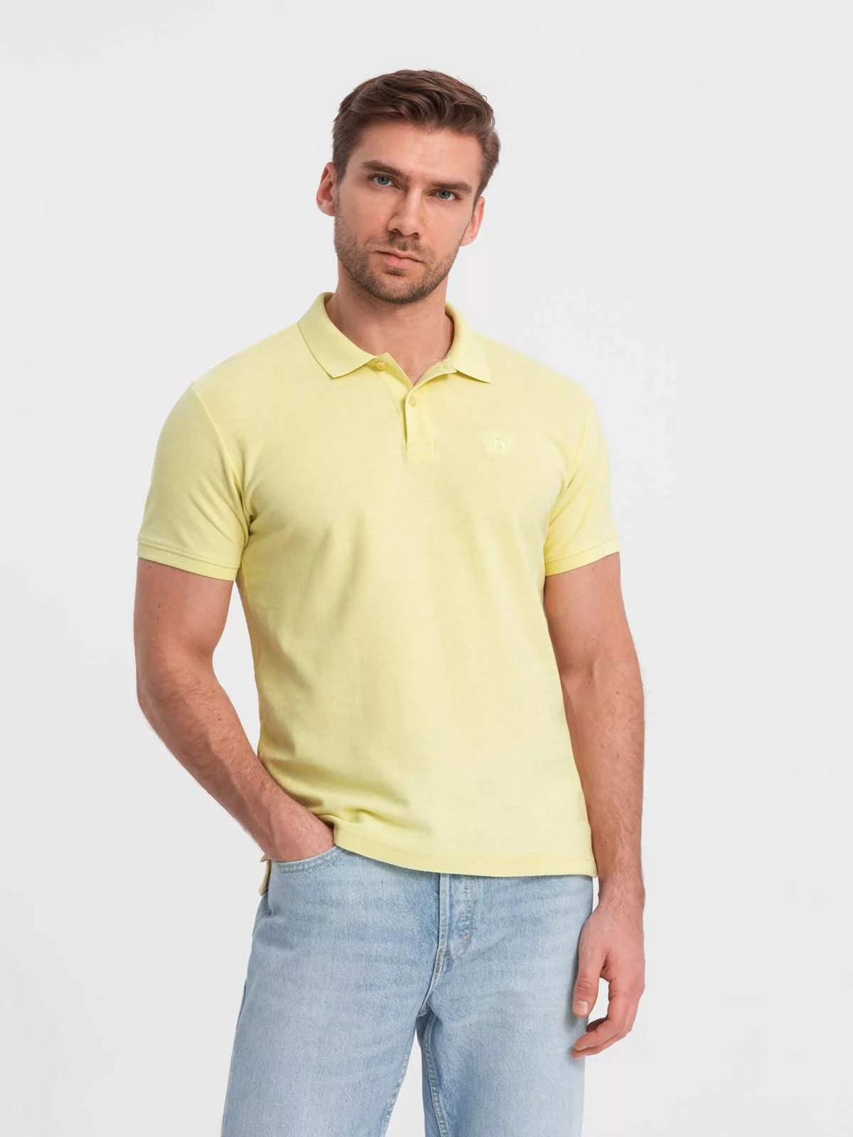 OMBRE Poloshirt Herren-Poloshirt aus Piqué-Strick BASIC günstig online kaufen