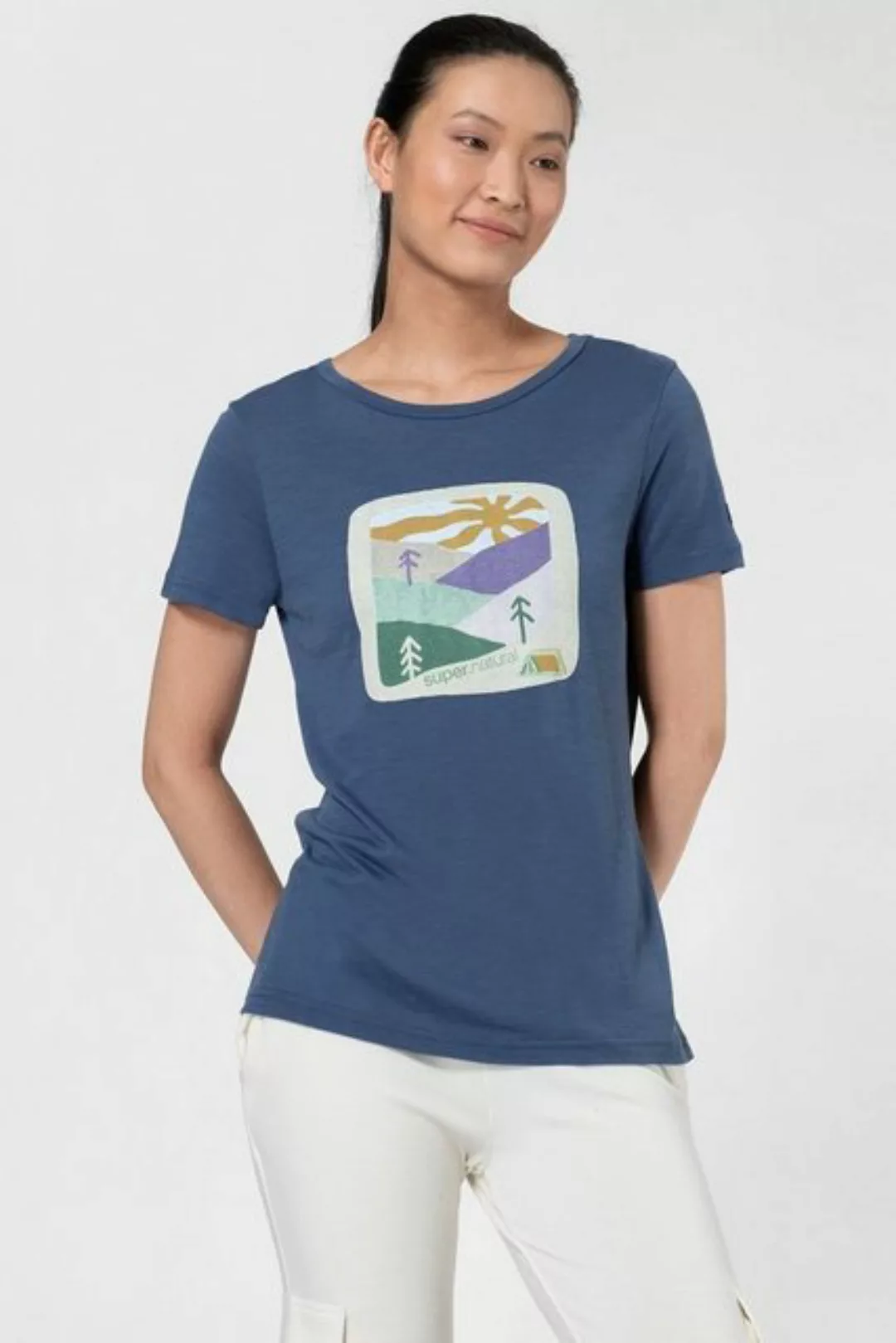 SUPER.NATURAL Print-Shirt Merino T-Shirt W MOUNTAIN ART TEE cooler Merino-M günstig online kaufen