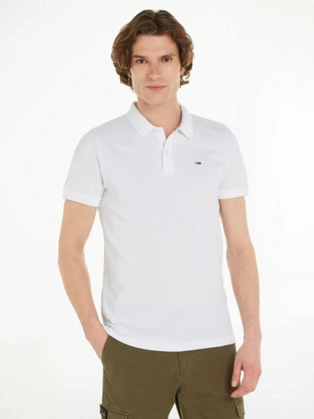 Tommy Jeans Poloshirt TJM SLIM PLACKET POLO Piqué mit Polokragen günstig online kaufen