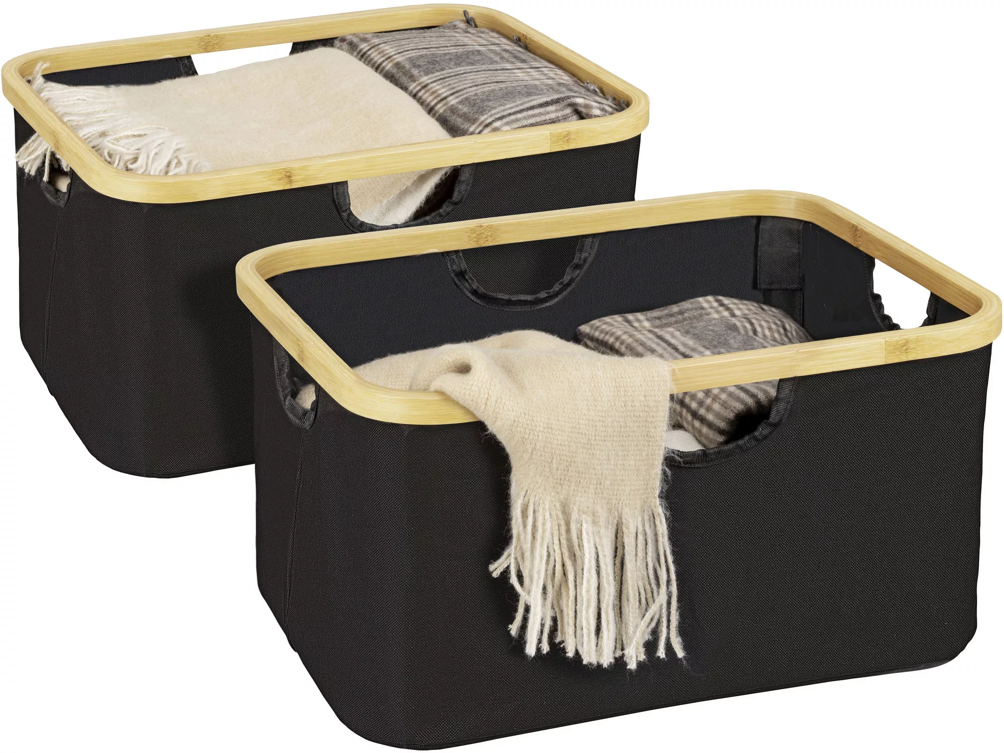 WENKO Wäschekorb »Ecori, faltbar«, (Set, 2 St.), Textilien 100% recyceltem günstig online kaufen